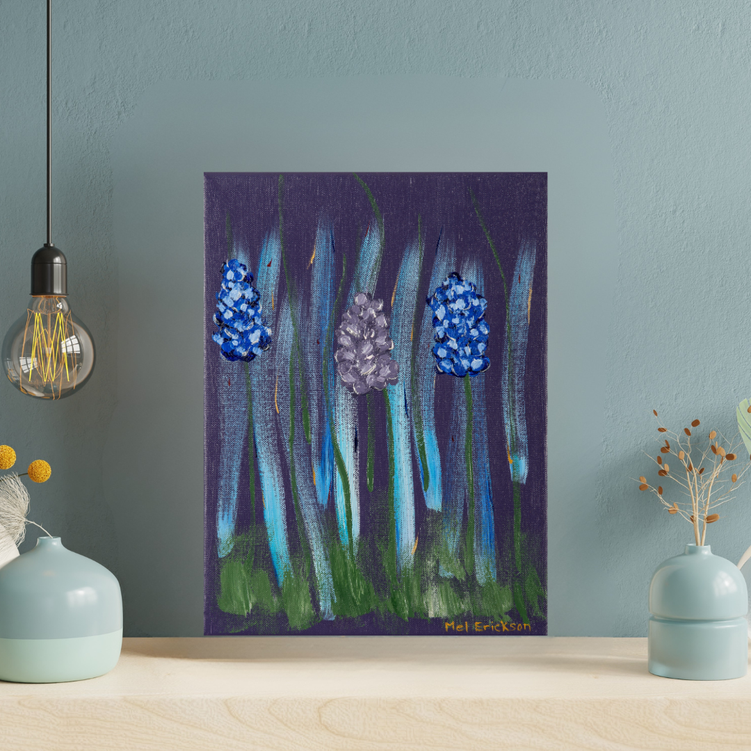 Three Lupine Flower Painting Room View.png