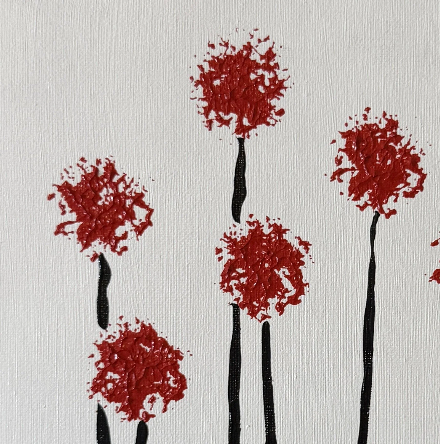 Red Puffballs Floral Painting1.JPG