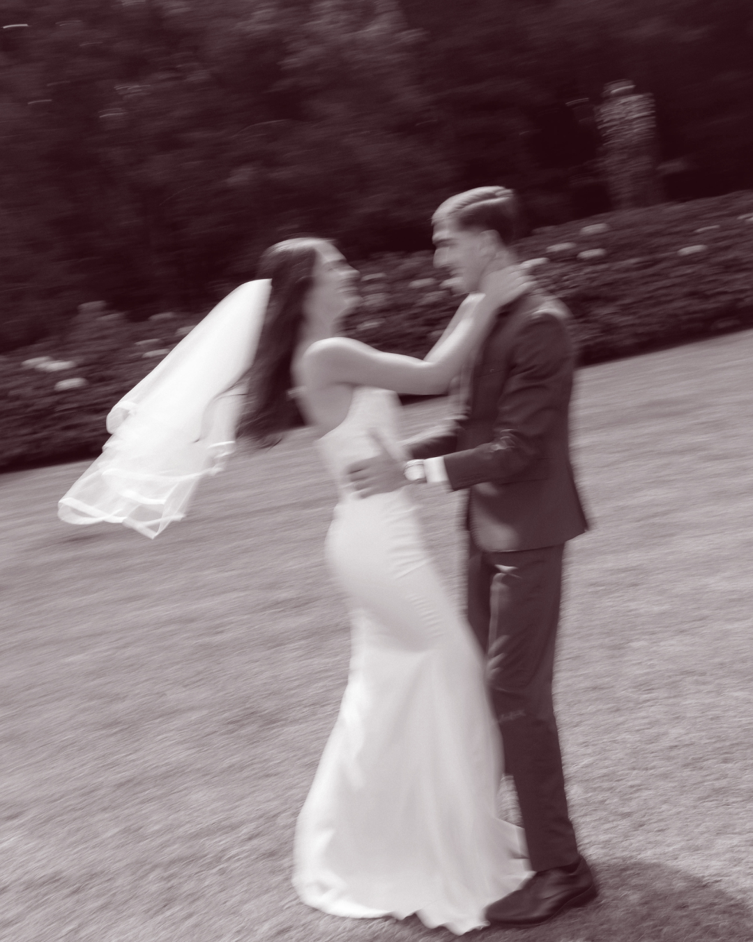 A Down Memory Lane wedding video of bride and groom dancing