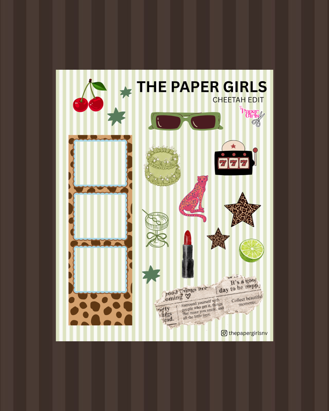 Cheetah Edit Sticker Sheet