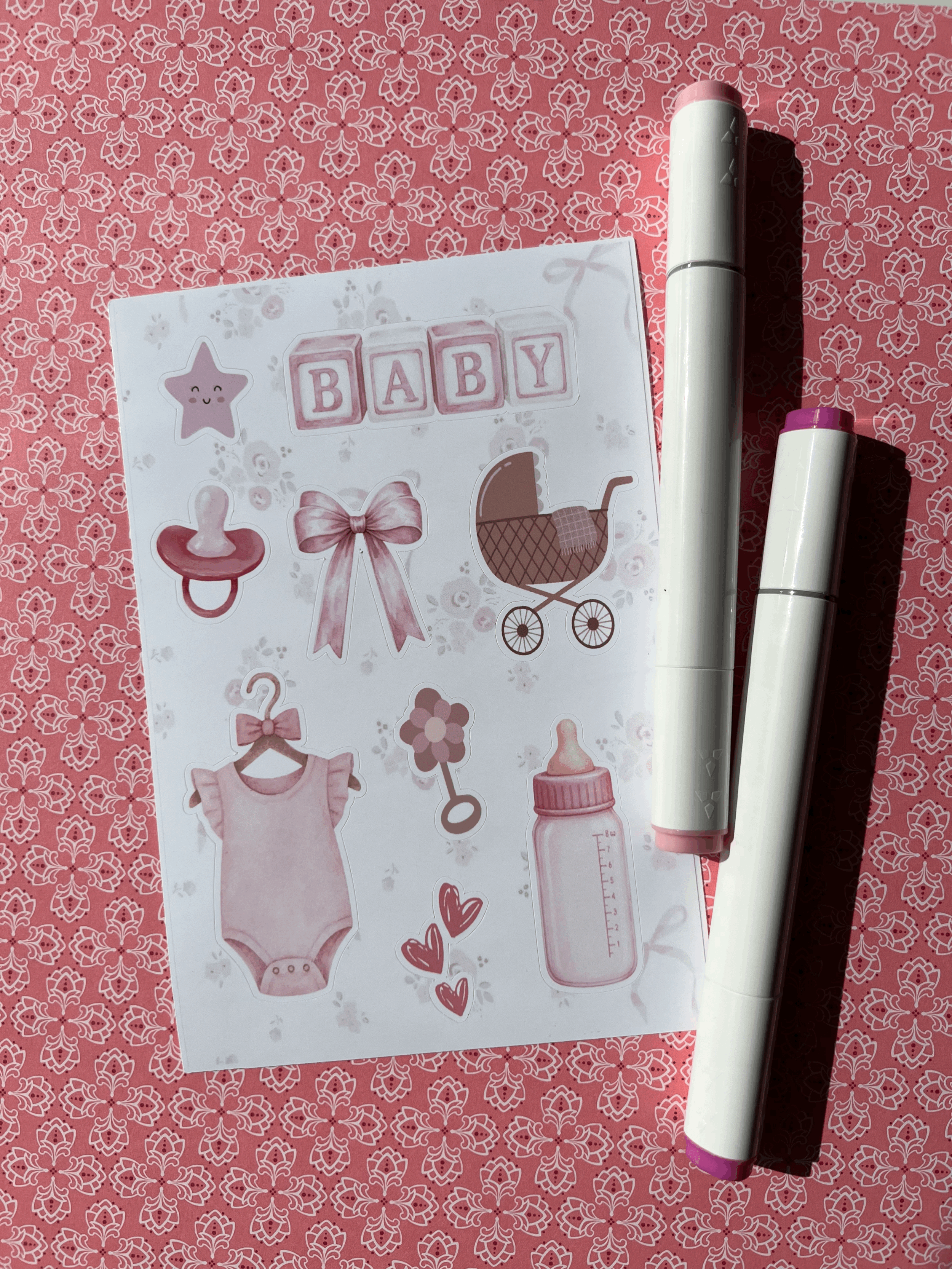 Baby Girl Sticker Sheet