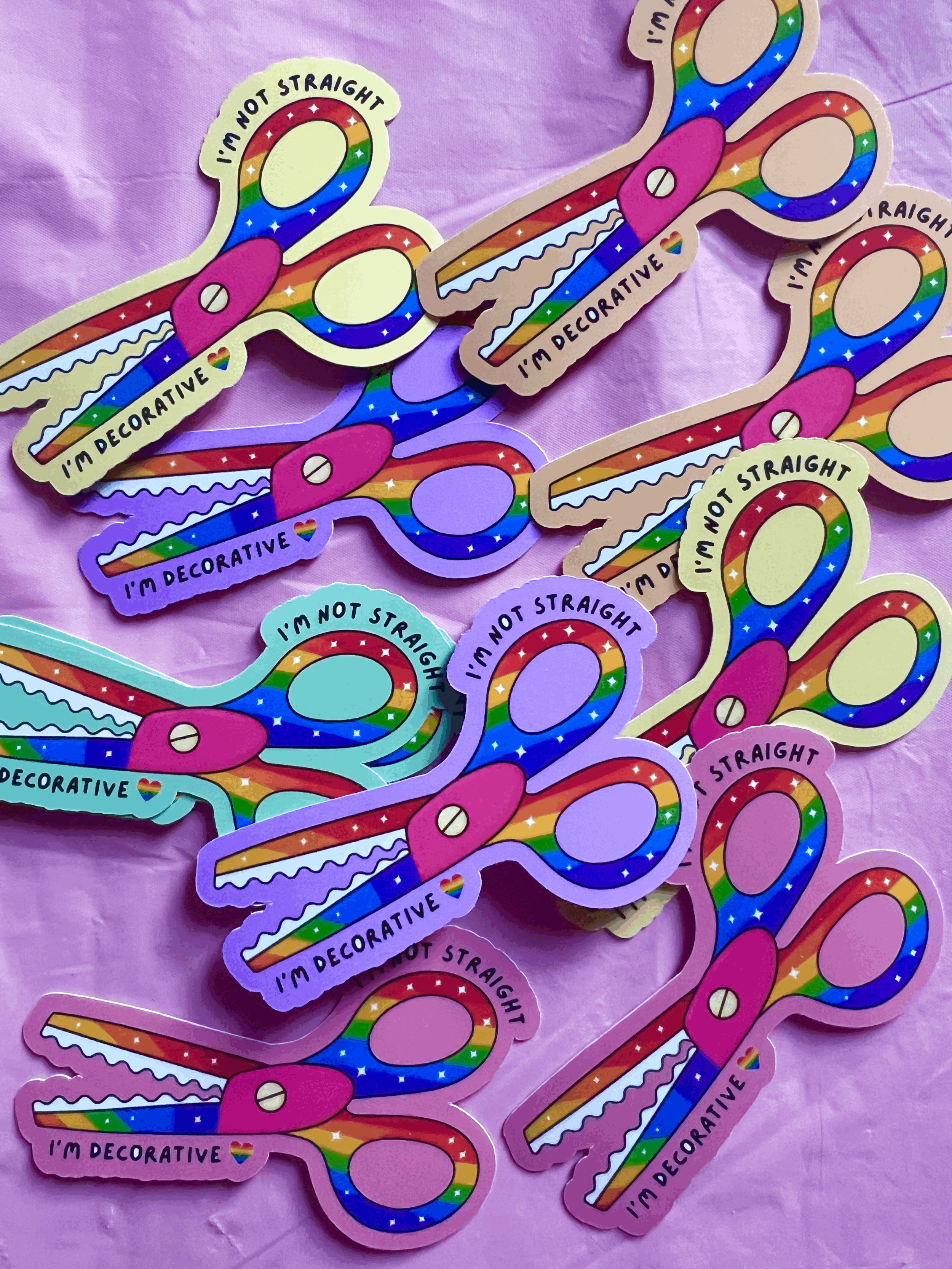PRIDE Scissors Sticker
