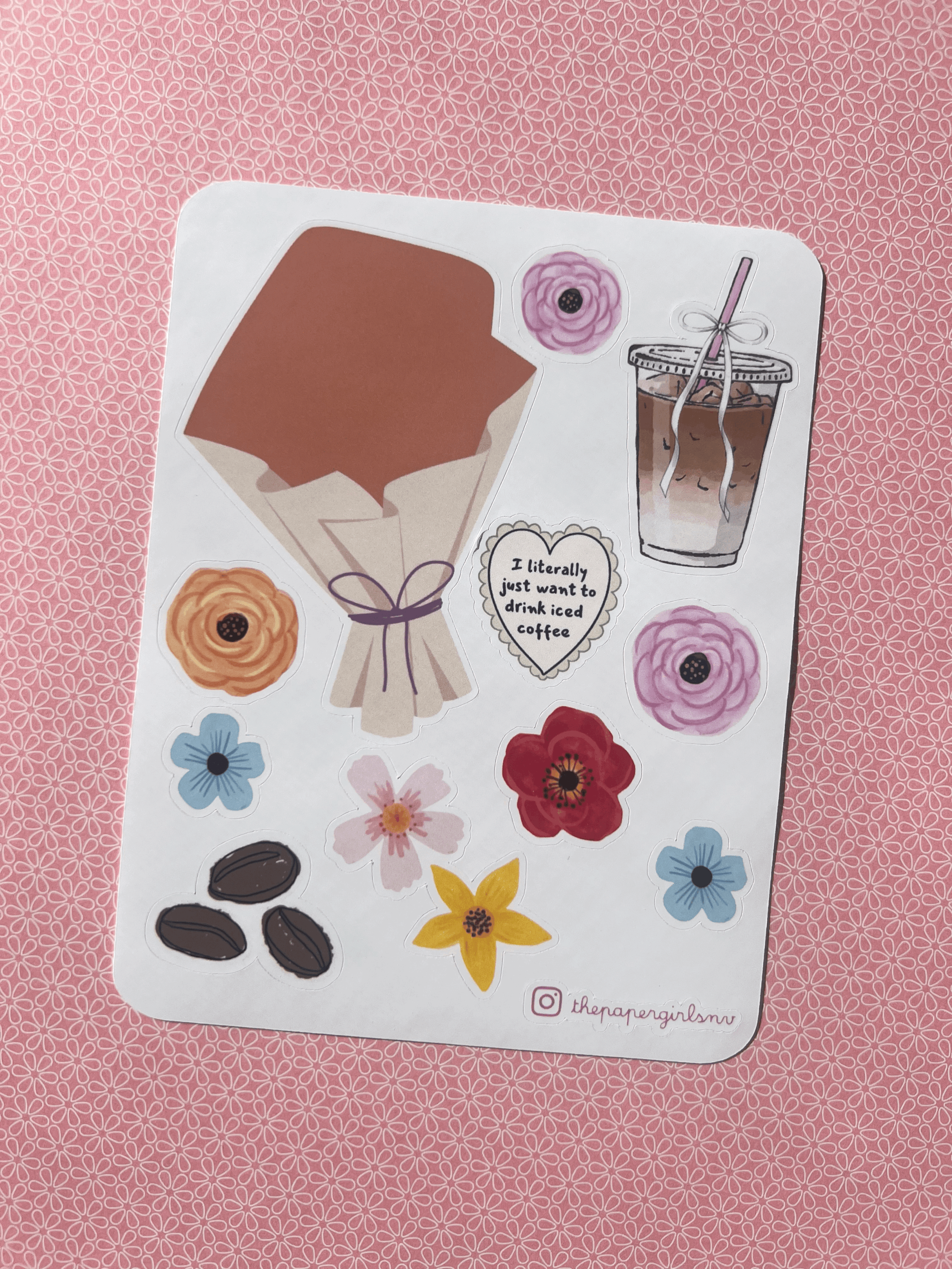 Build Your Own Flower Bouquet & Coffee Sticker Sheet