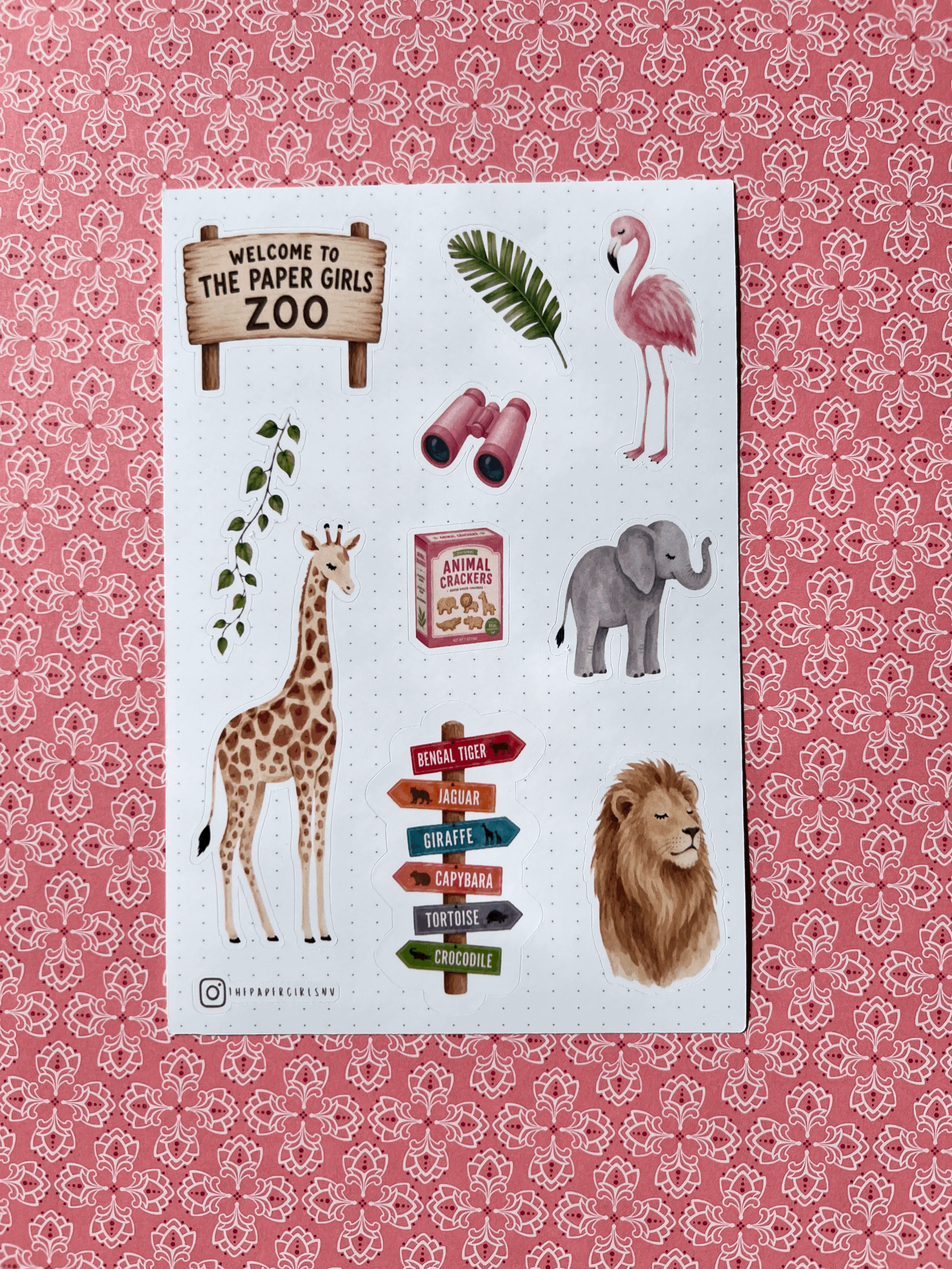 Welcome to the Zoo Sticker Sheet