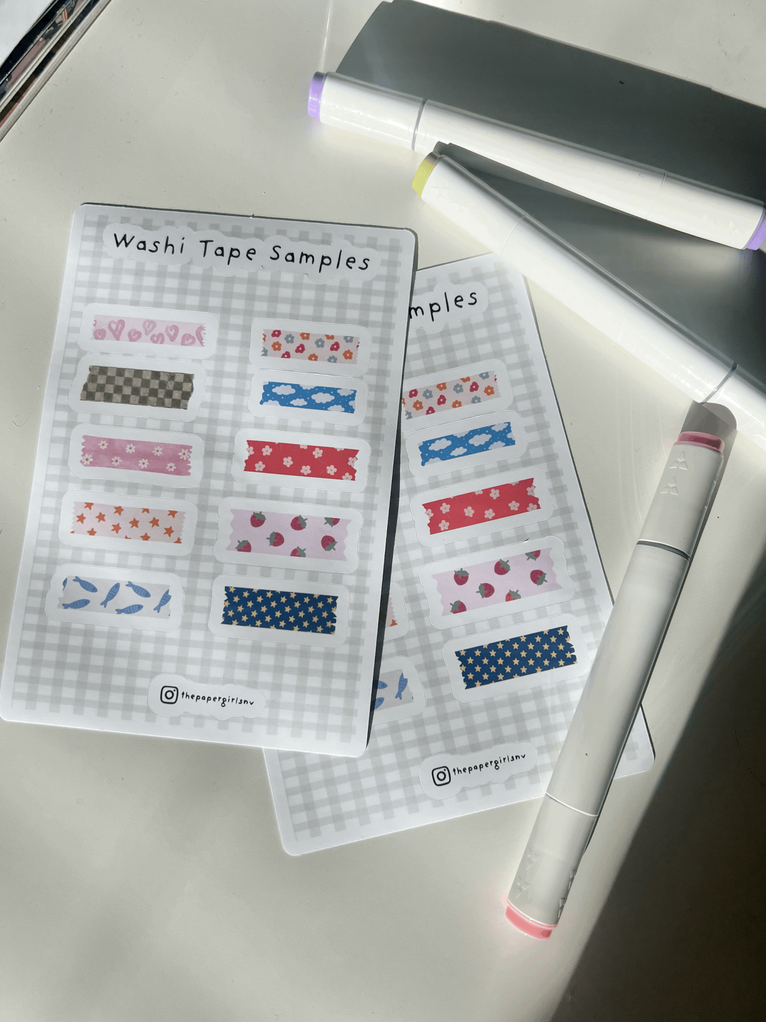 Washi Tape Sticker Sheet