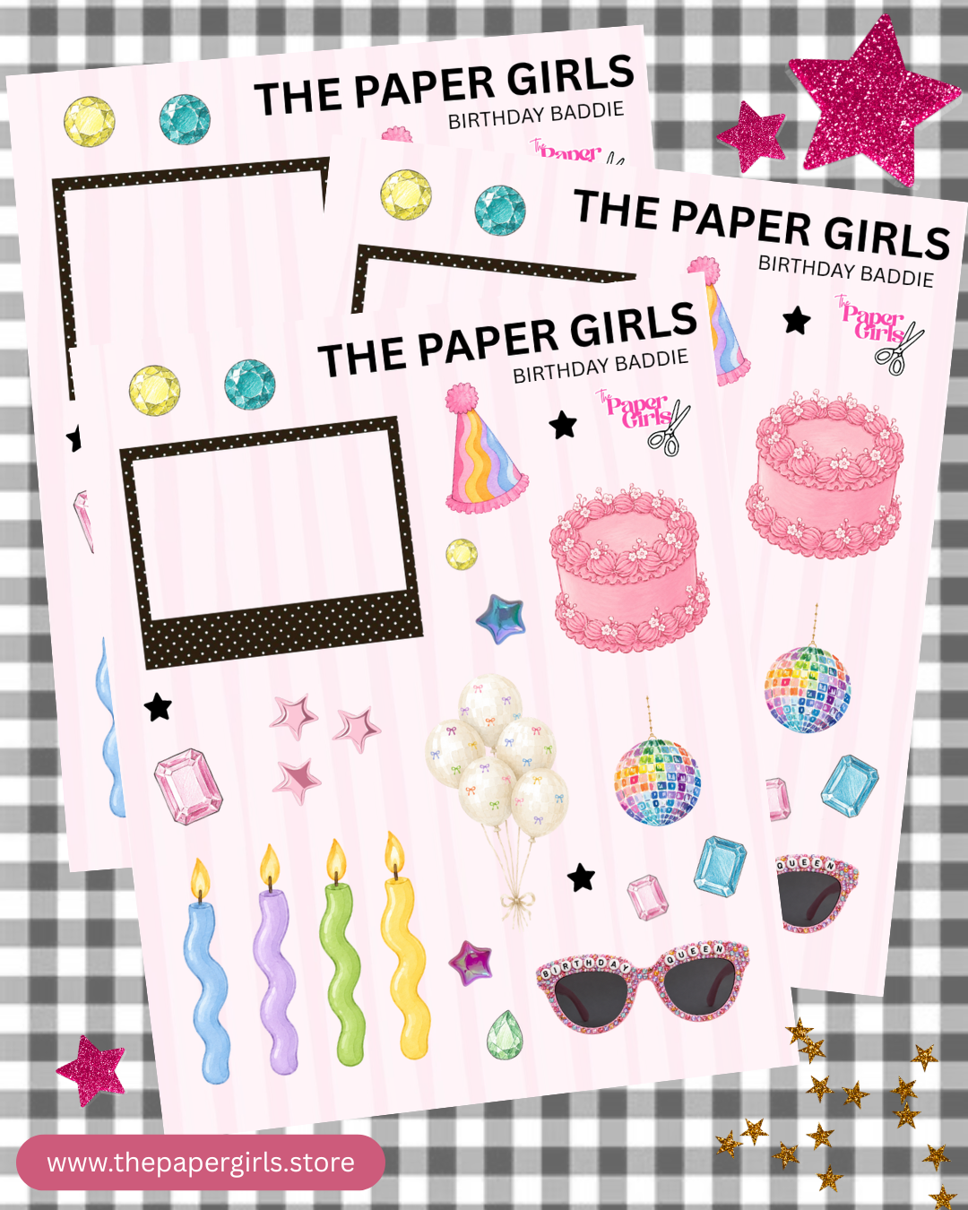 Birthday Baddie Sticker Sheet