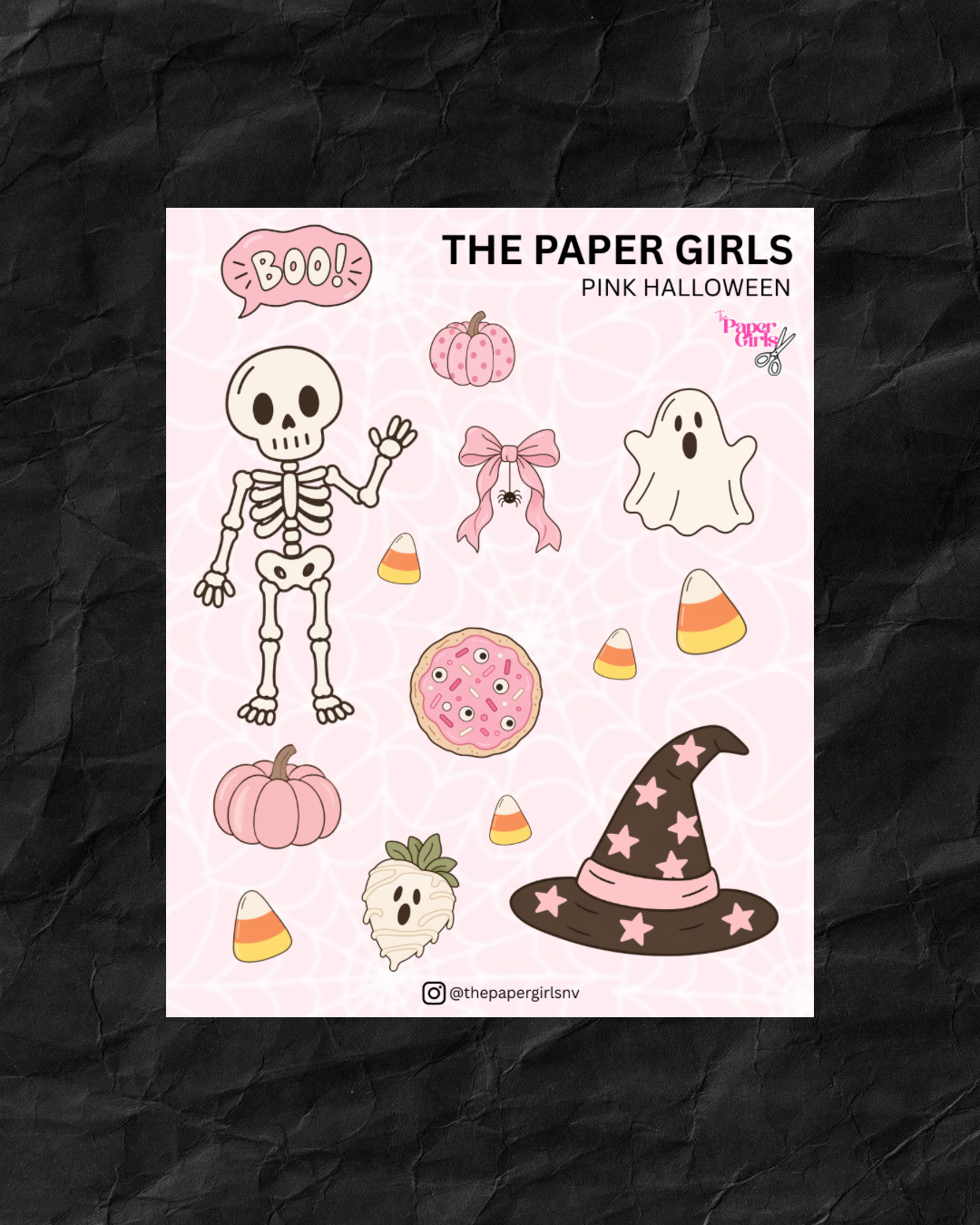 Pink Halloween Sticker Sheet