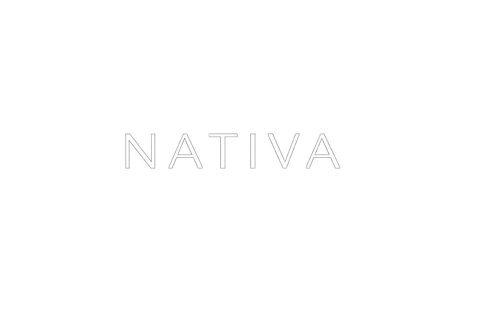 Texto en la imagen dice 'NATIVA' en letras blancas en un fondo negro