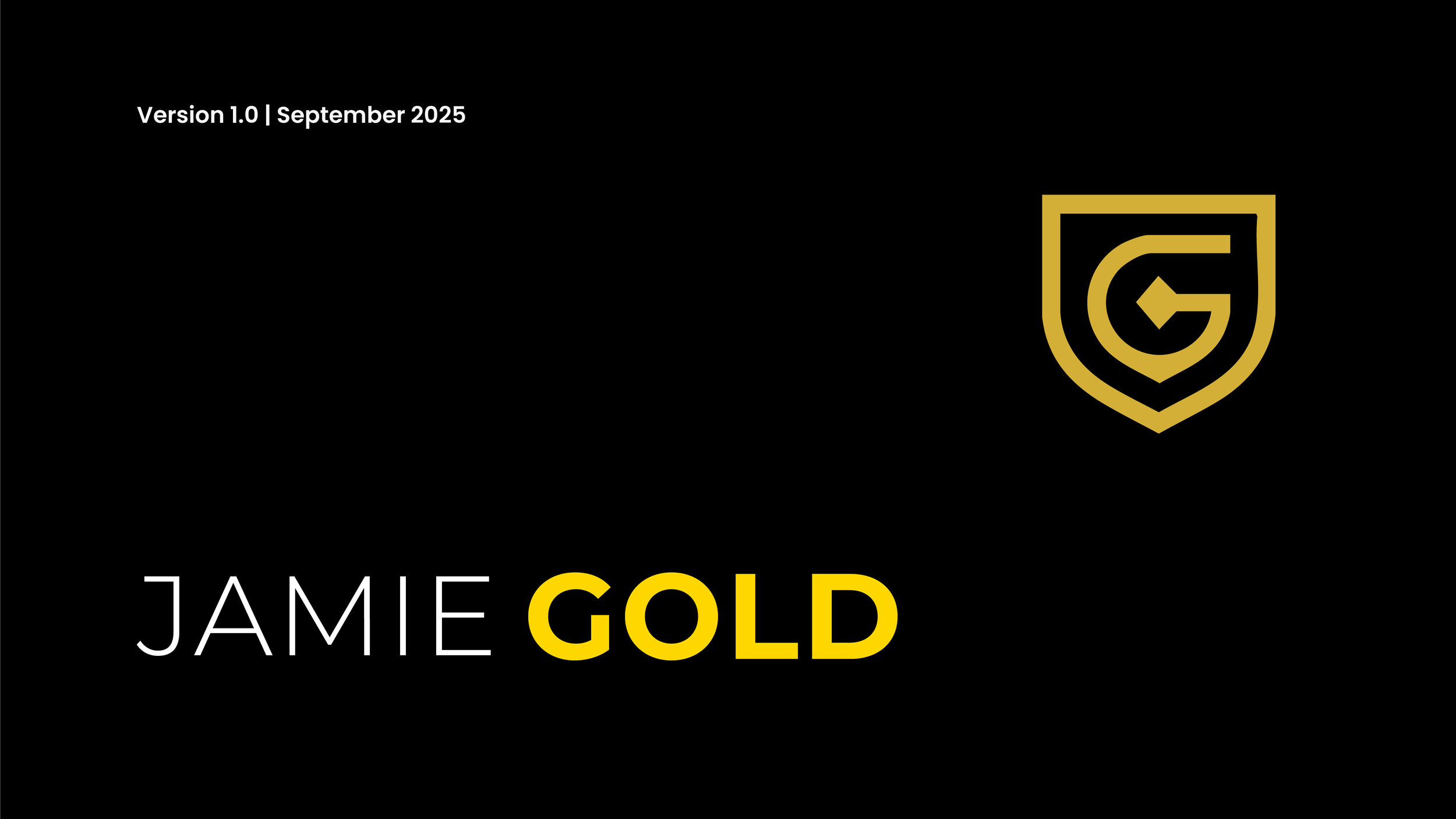 Jamie Gold Logo Design & Brand Guide - 2025