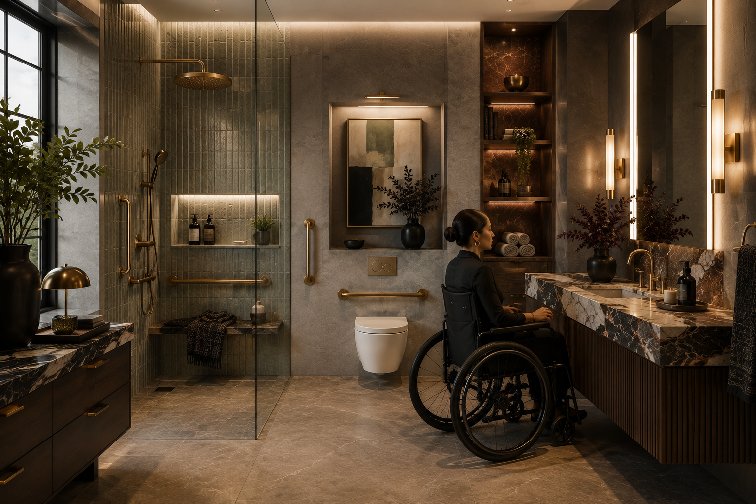 Beautiful Grab Bars: The New Standard in Aging in Place Bathroom Design