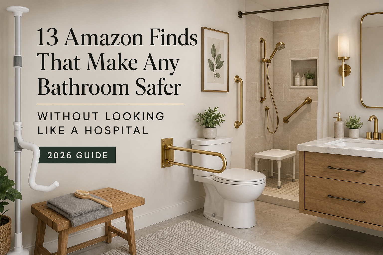 13 Amazon Finds That Make Any Bathroom Safer (Without Looking Like a Hospital)