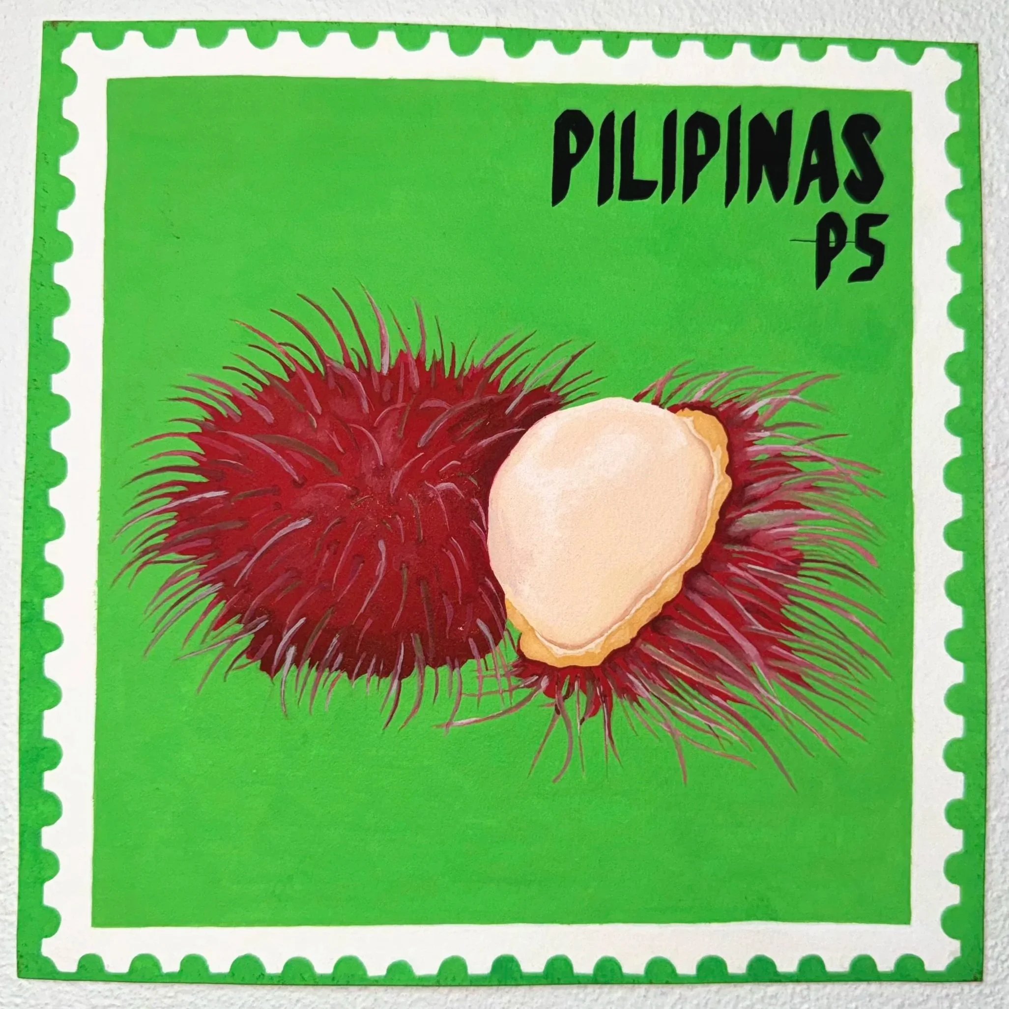 With Love, Rambutan |
March 2026 |
Gouache on 100% Cotton Watercolour Paper