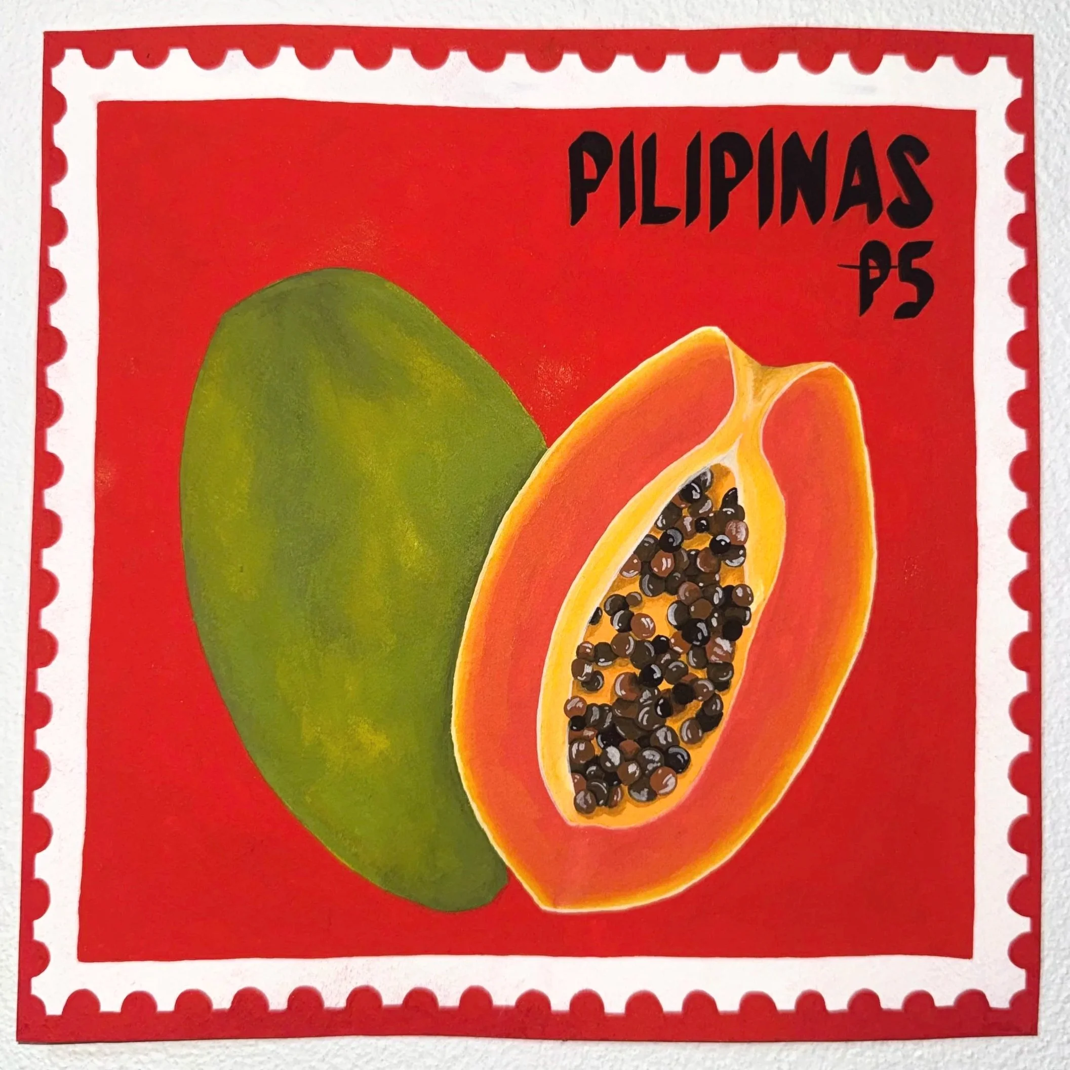 With Love, Papaya |
March 2026 |
Gouache on 100% Cotton Watercolour Paper