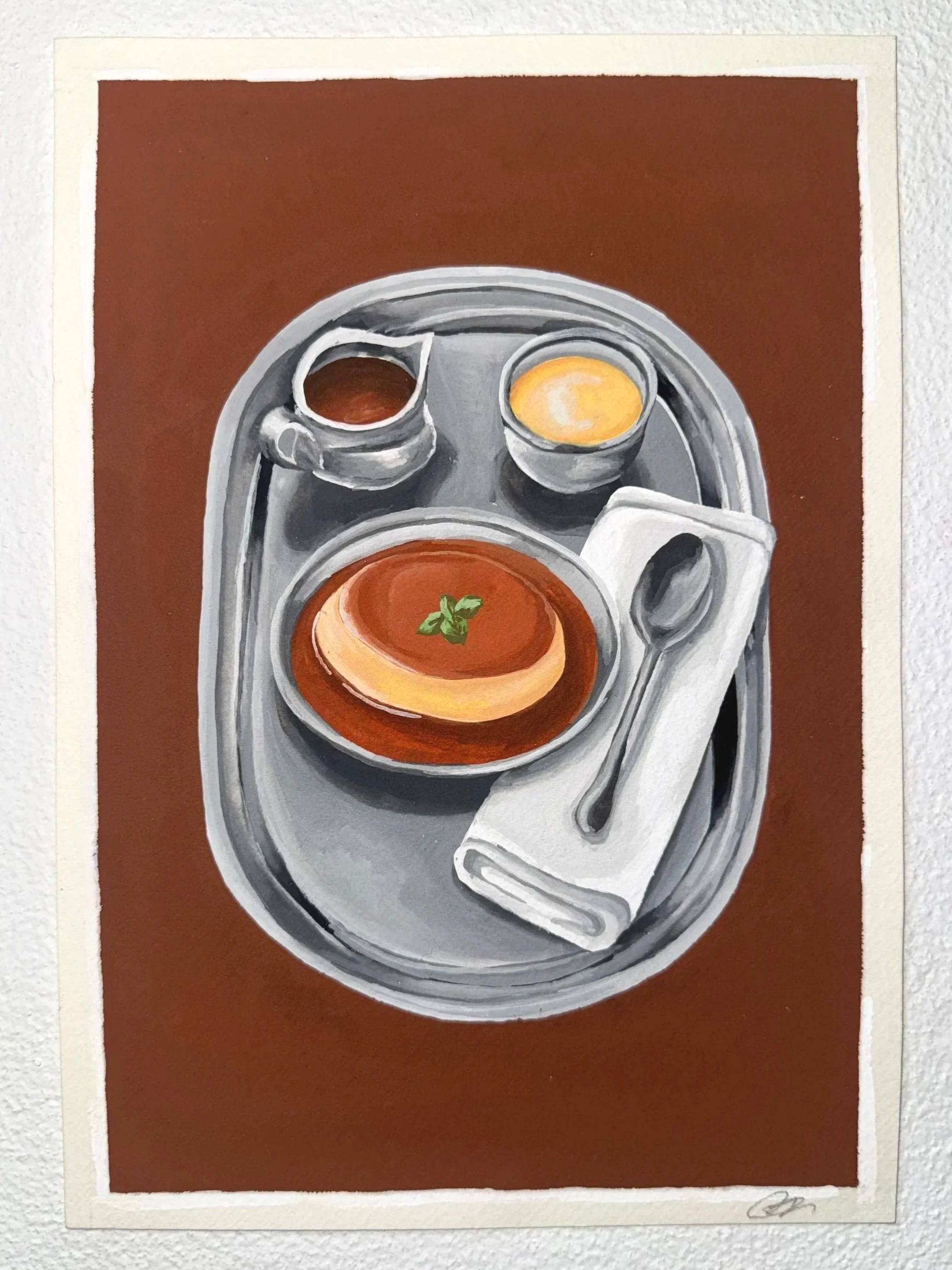 Leche Flan | April 2026 | Gouache on 100% Cotton Watercolour Paper