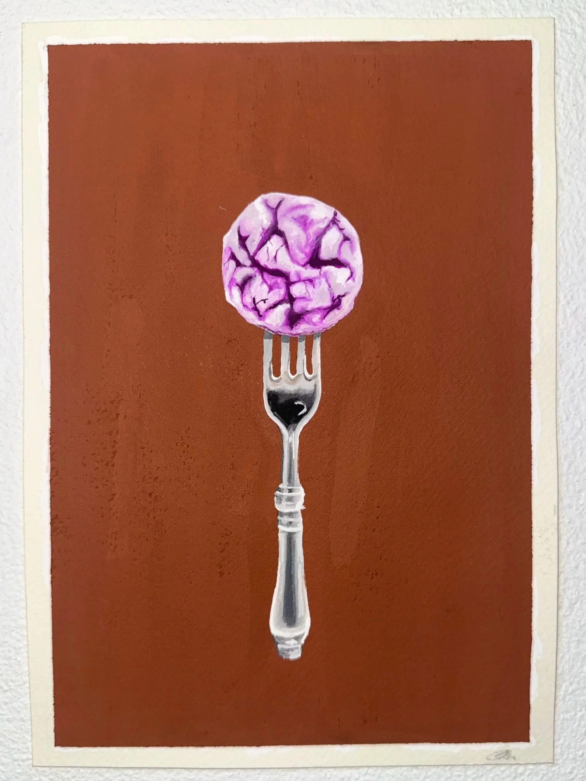 Ube Crinkle | April 2026 | Gouache on 100% Cotton Watercolour Paper