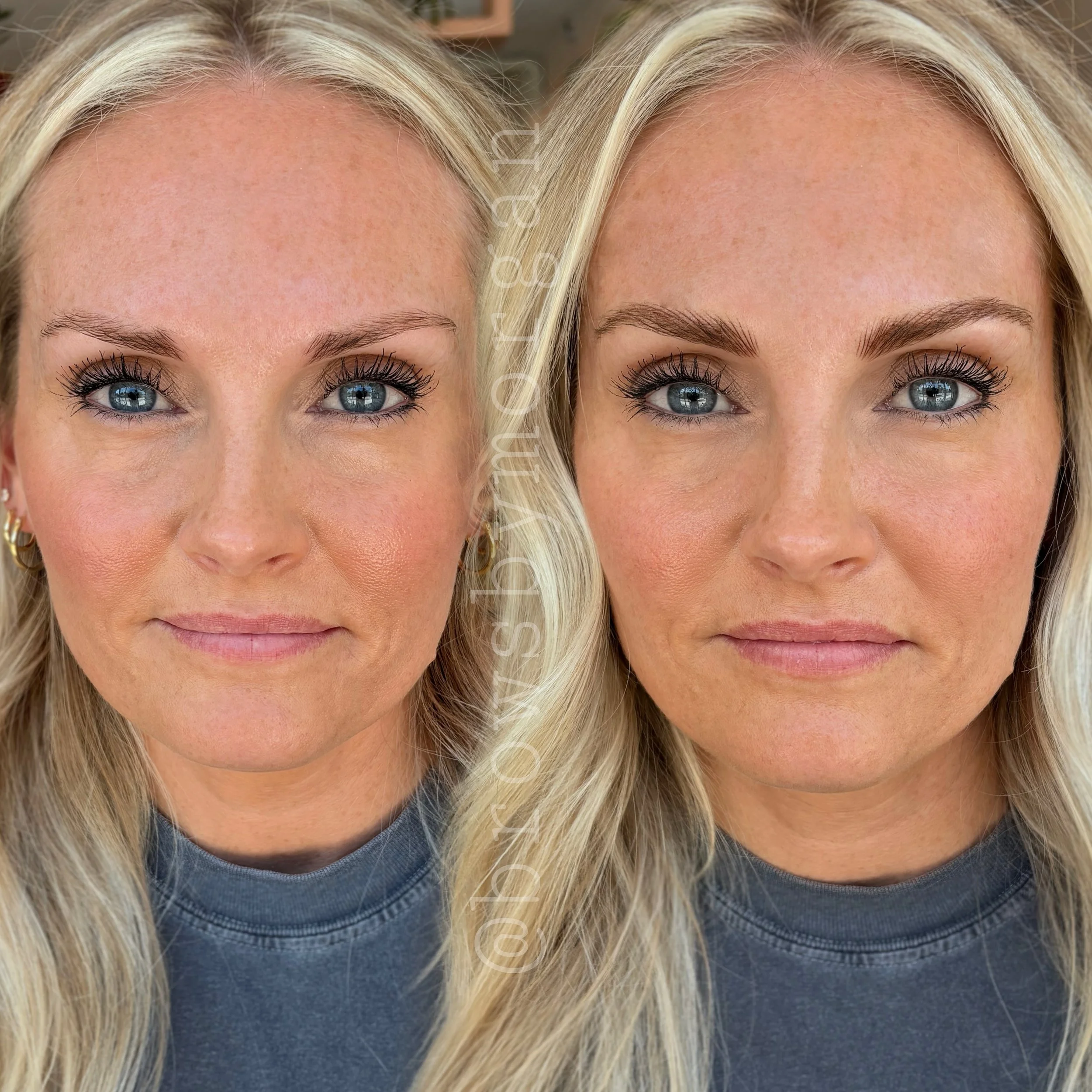 NANOBROWS. Hers, just more balanced and less work in the morning 🫶🏼
&bull;
@colabstudiosmn 📍
&bull;
#blondebrows #minnesota #nanobrows #nanoblading #naturalbrows