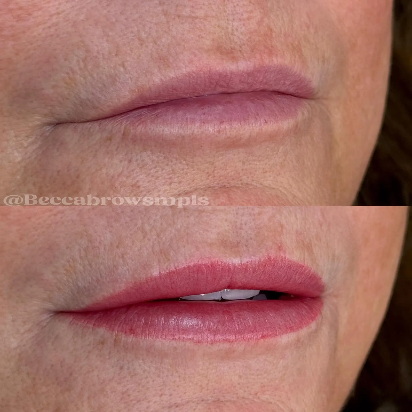 Fresh Lip Blush✨
Done by @beccabrowsmpls 

This color is so pretty and highly requested!
Swipe -> to the end for a surprise ☺️

For all FAQs, pricing, and availability please visit my website at Beccabrows.com
Thank you!

Colors Used: @mara.colors