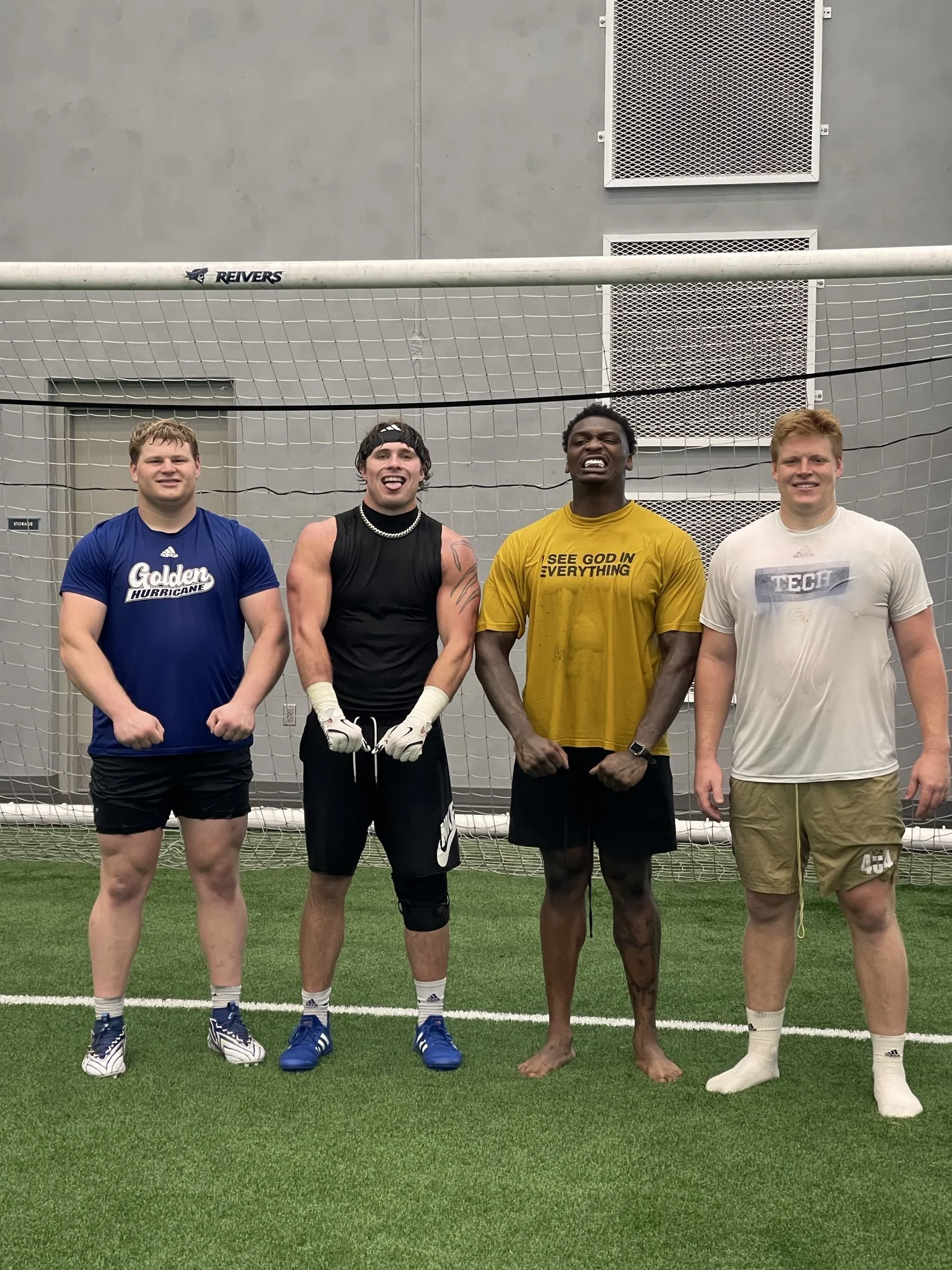 #DLINEU Pass Rush Summit Iowa Western Football Joe Hjelle, Hayden Hatcher, Perrion and Jordan Van Den Berg
