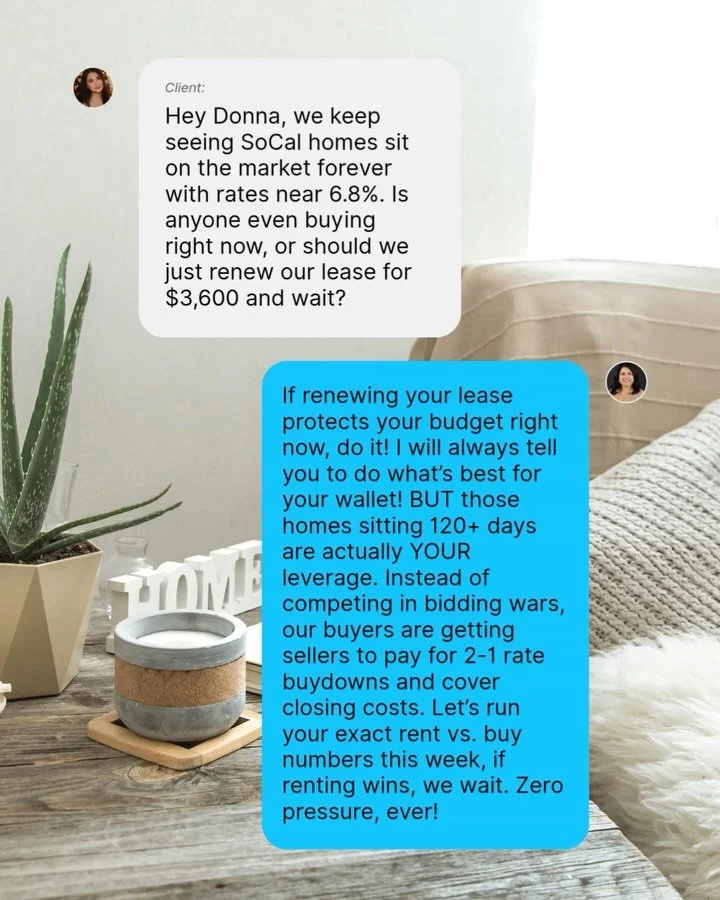 Real conversations happening in my DMs every single week💬

When homes sit on the market and rates stay sticky, buyer fatigue is real. It feels safer to just sign another 12-month lease and wait for a &ldquo;market crash&rdquo; that isn&rsquo;t comin