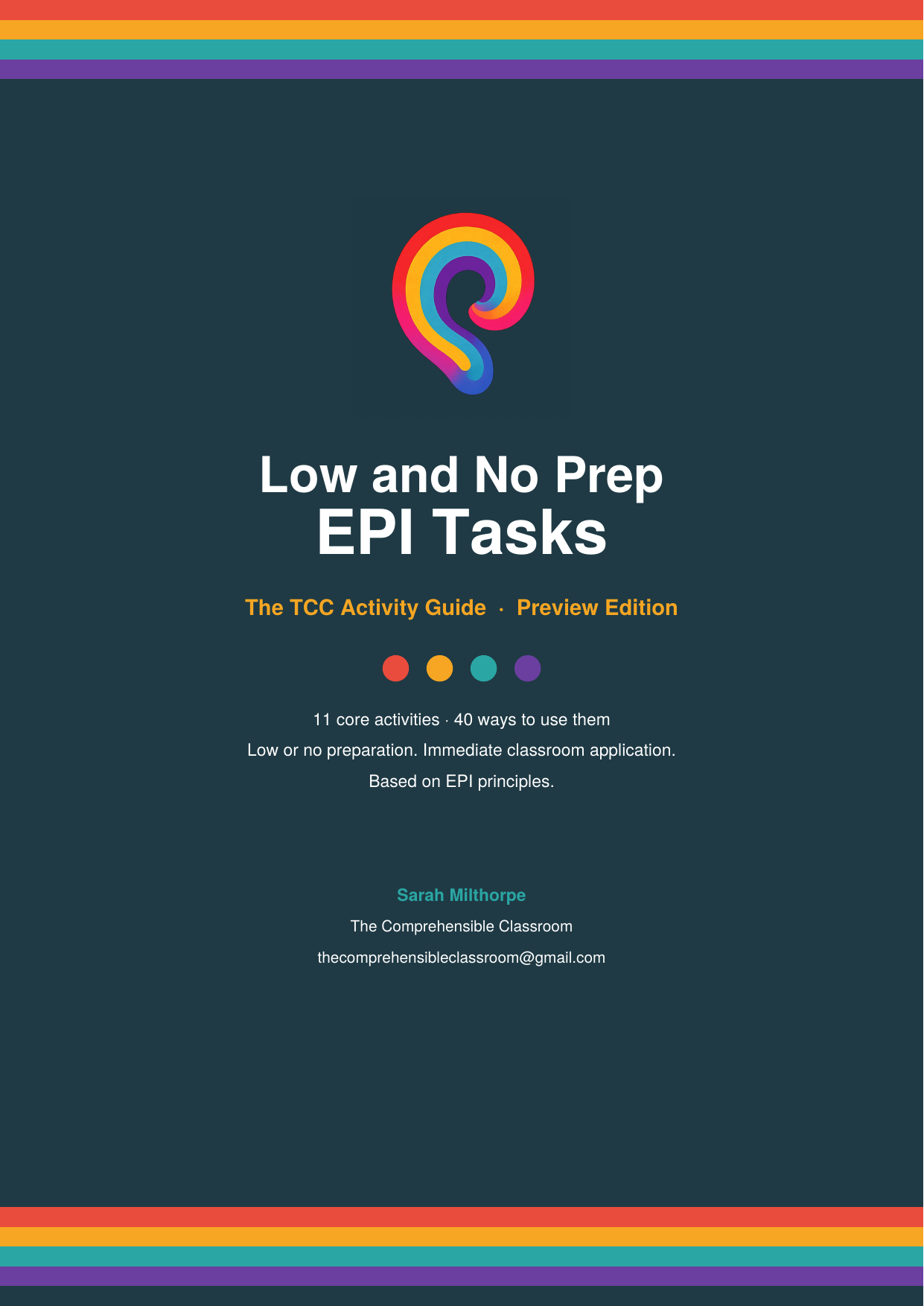 Low and No Prep EPI Tasks: The Full Activity Guide with TCC Twists