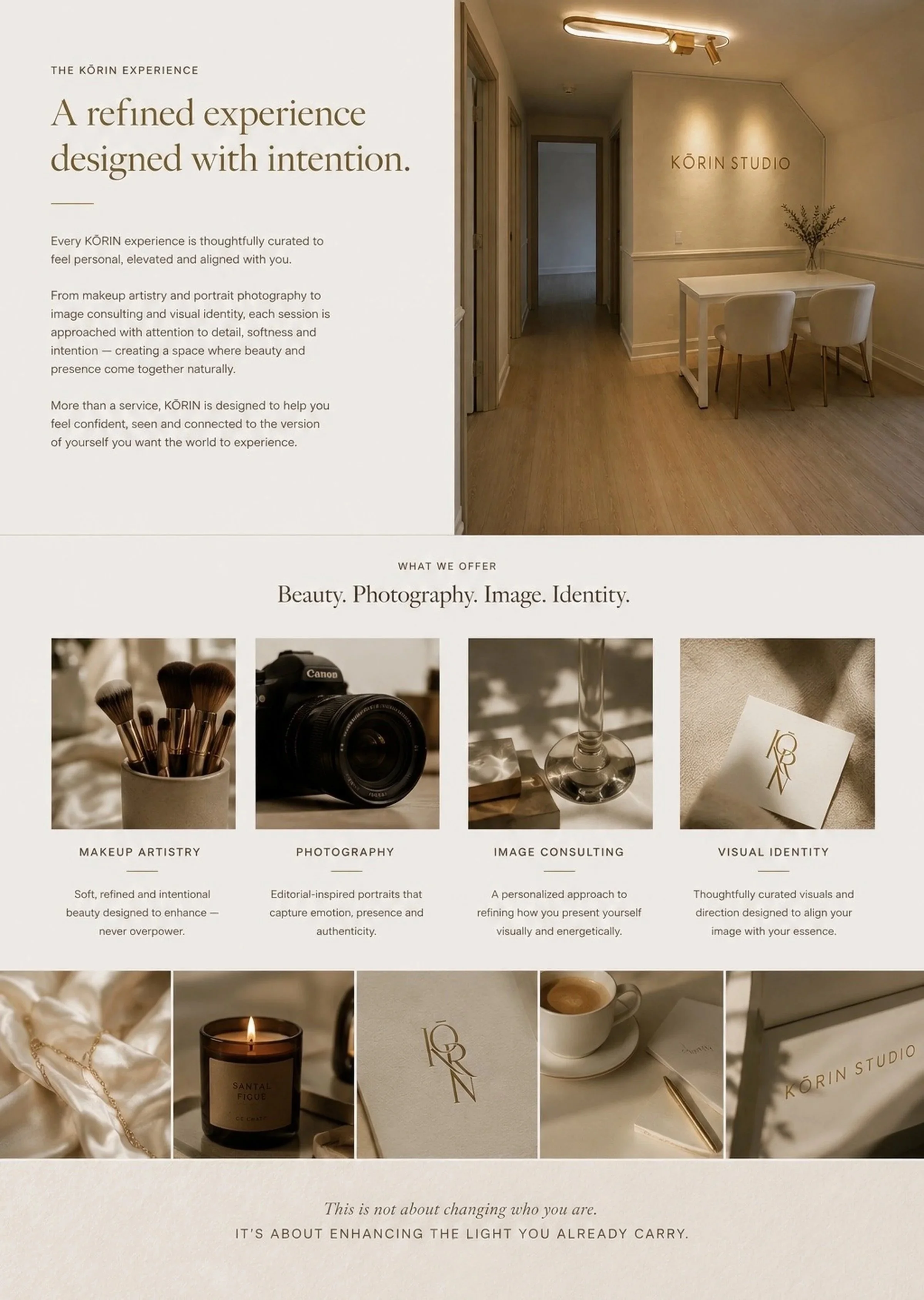 Luxury beauty and visual identity studio in Sterling Virginia