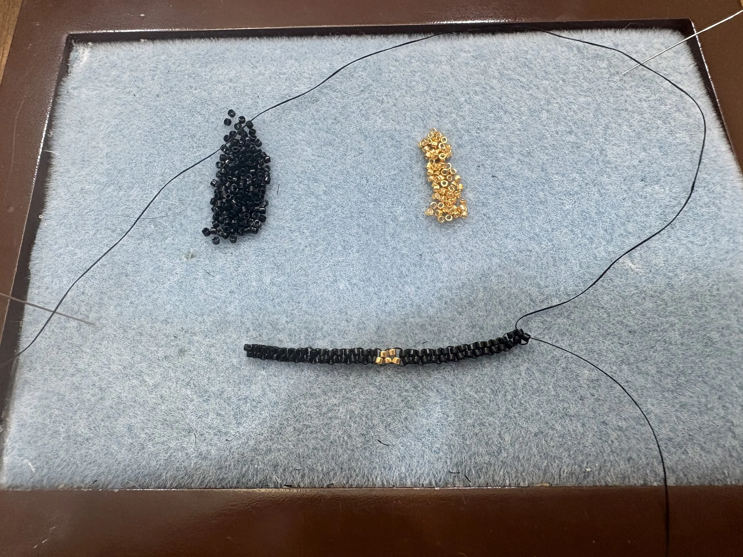 Meet the Beadwork Before the Finished Peice