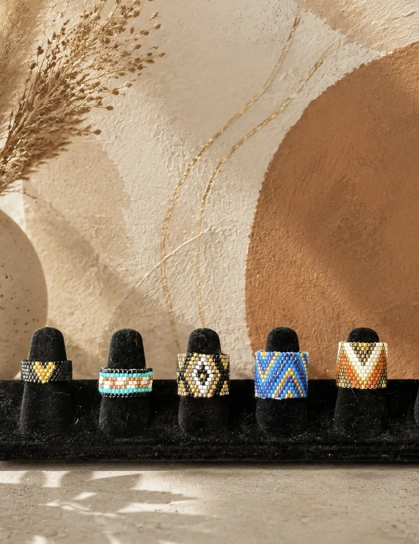 Desert Sky Beaded Ring Collection