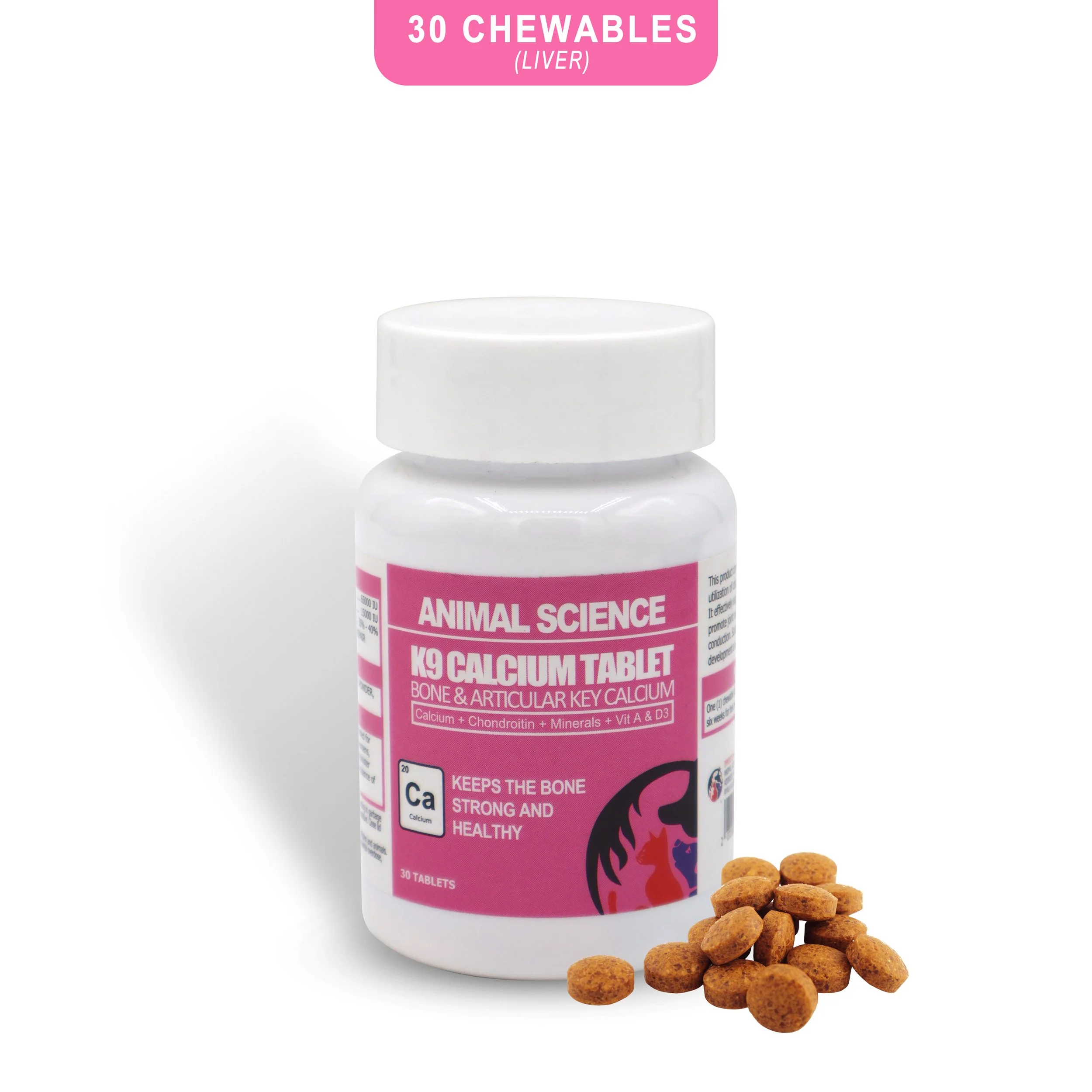 ANIMAL SCIENCE K9 Calcium 30 Chewables