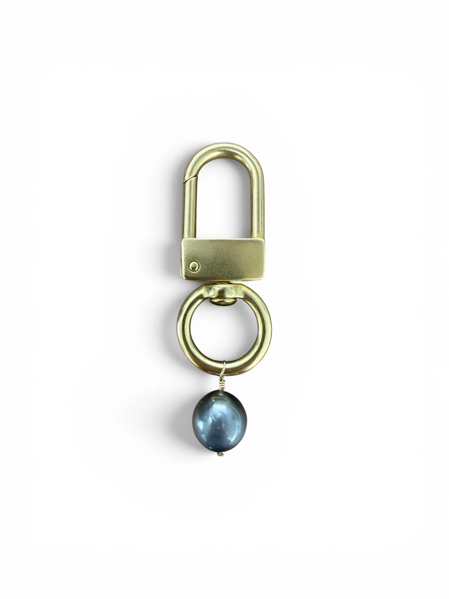 15mm Round Tahitian Pearl on Brass Clasp