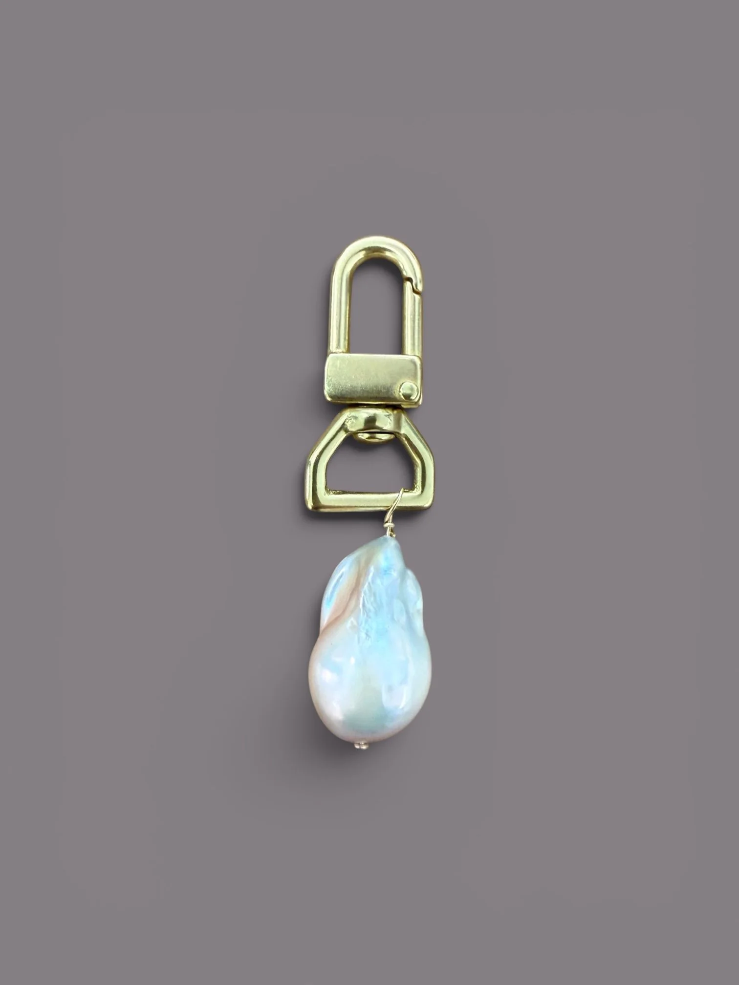 Giant Fresh Water Pearl on Brass Clasp
