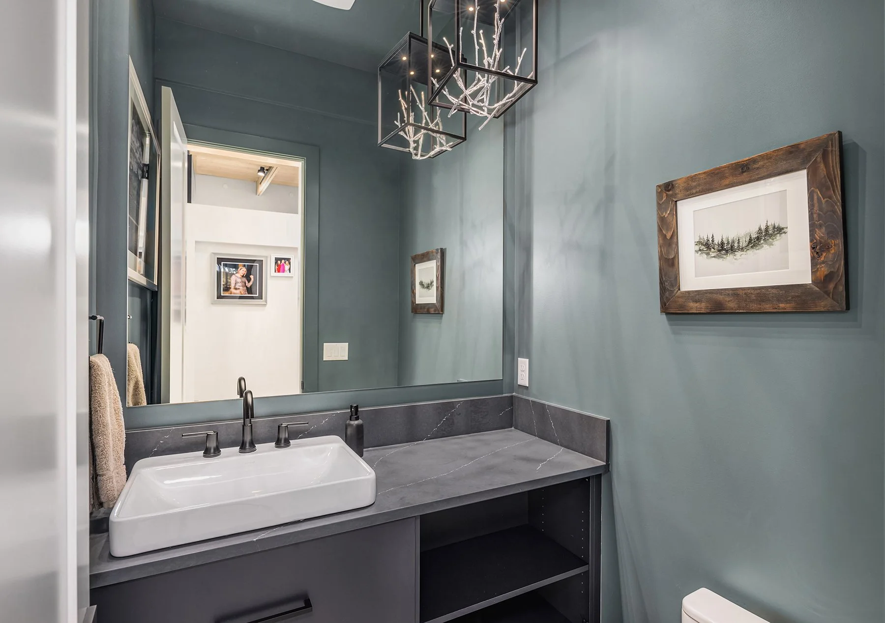 main level powder room