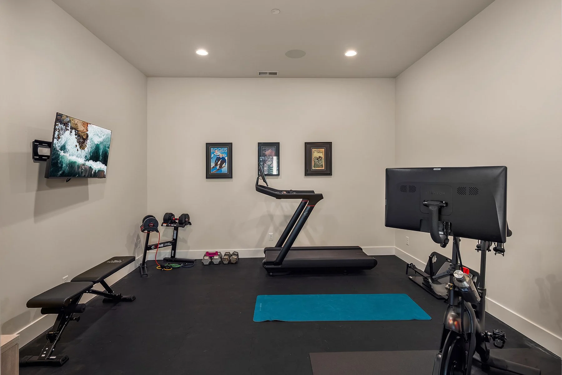 Lower level gym