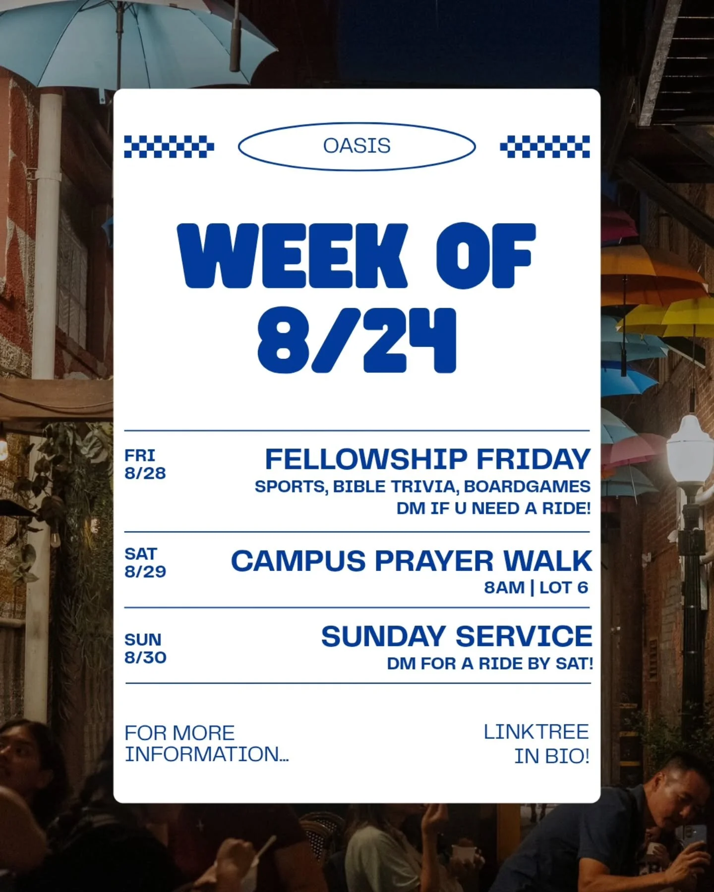 Still around for summer? Hope to catch yall this week! And don't forget to stay cool 😎🍦~

#oasisucr #oasischristianfellowship #summerschedule #ucr #ucriverside