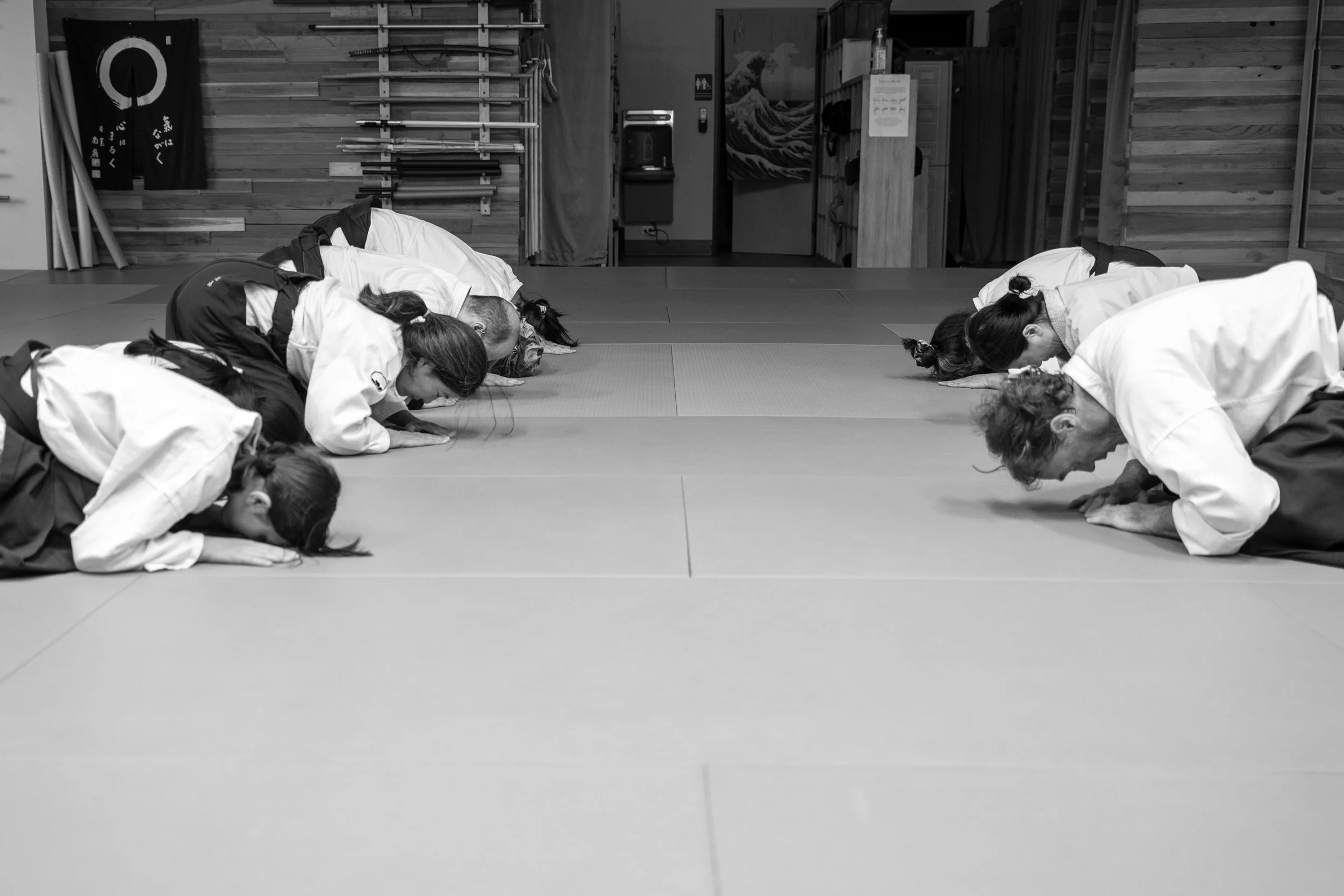students bowing