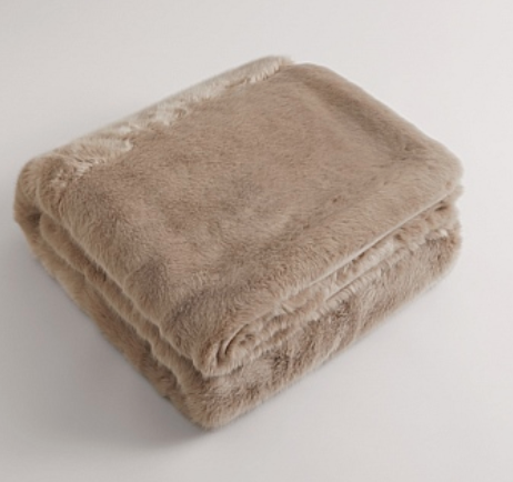 Loui Faux Fur Throw, Country Road