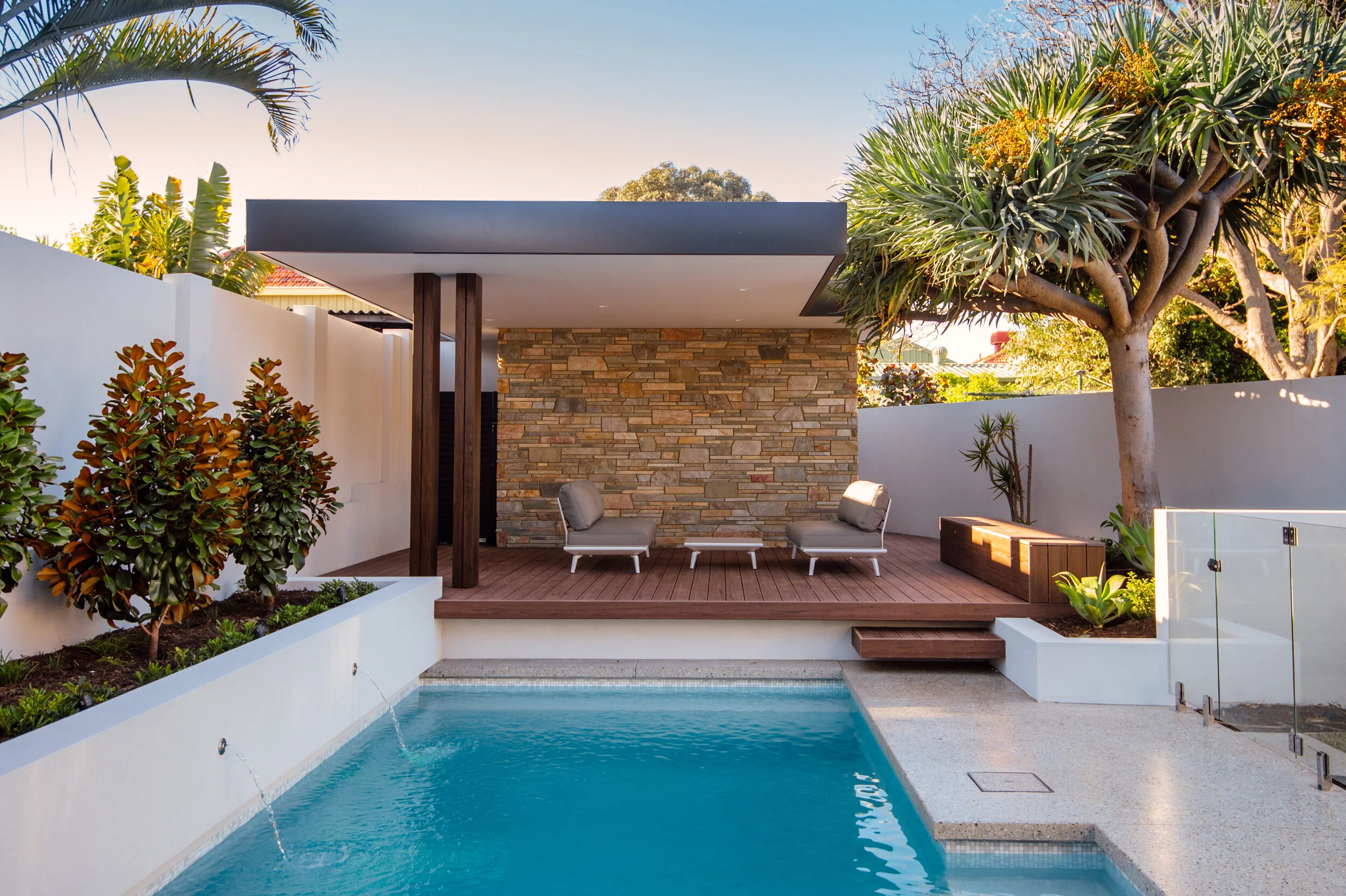Garden with pool