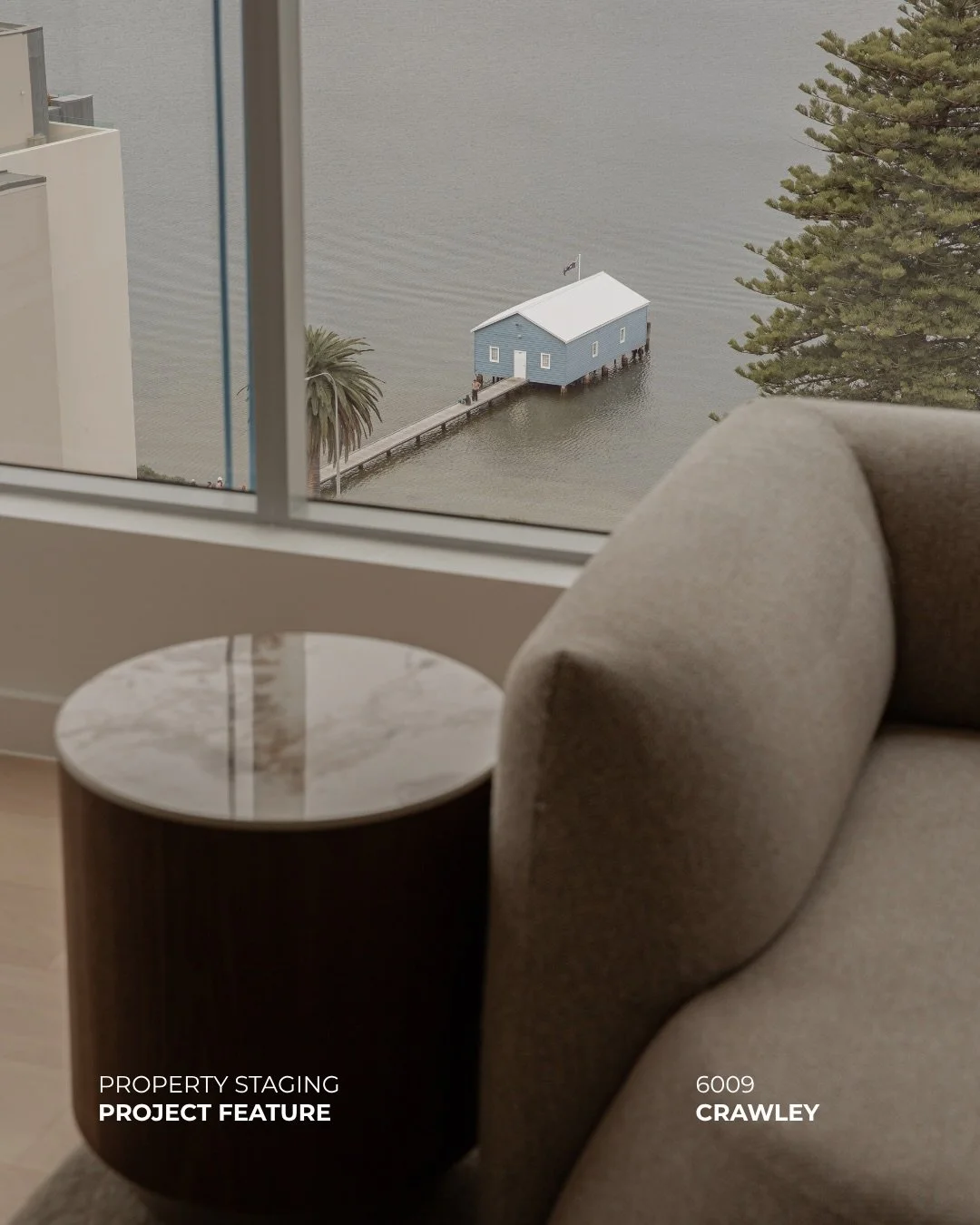 PROJECT FEATURE | WINGFIELD AVENUE, CRAWLEY

A distinctly Perth outlook.

With the iconic Blue Boathouse framed from almost every window, this Crawley penthouse already had an incredible sense of place. Our styling was designed to complement its beau