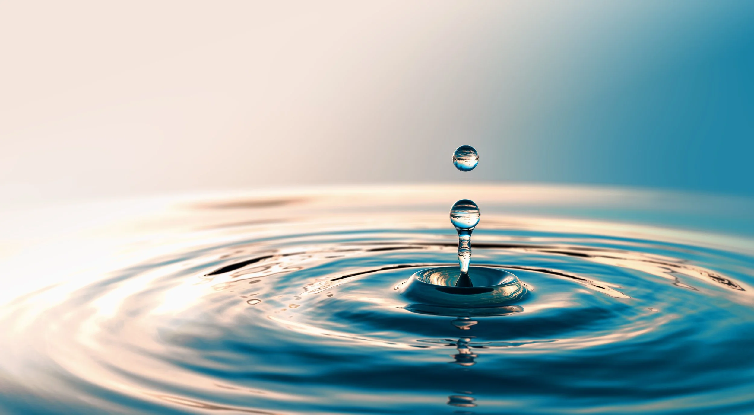 Ripples spreading out across water