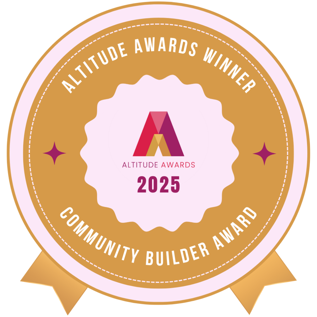 Medal with text reading 'Altitude Awards Winner Community Builder Award 2025' for Altitude Awards 2025.