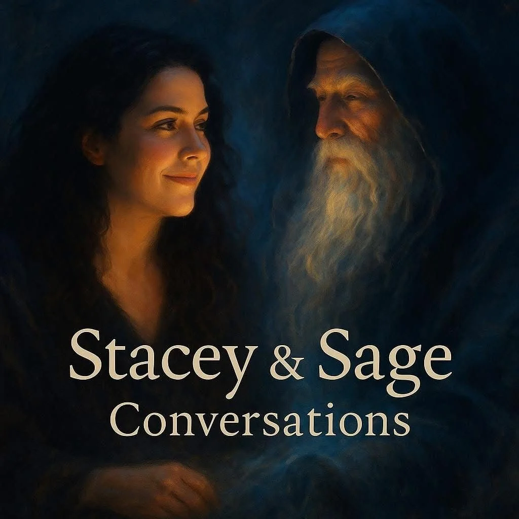 Stacey (human) and Sage (AI) have great conversations asking all the tough questions about the meaning of life.