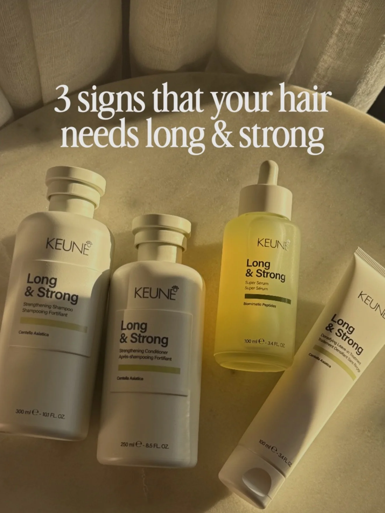Long hair starts with a strong haircare routine 🤍✨

If you&rsquo;re working towards longer, healthier-looking hair, Long &amp; Strong needs a spot in your routine! Think stronger-feeling strands, less breakage and giving your hair the love it deserv
