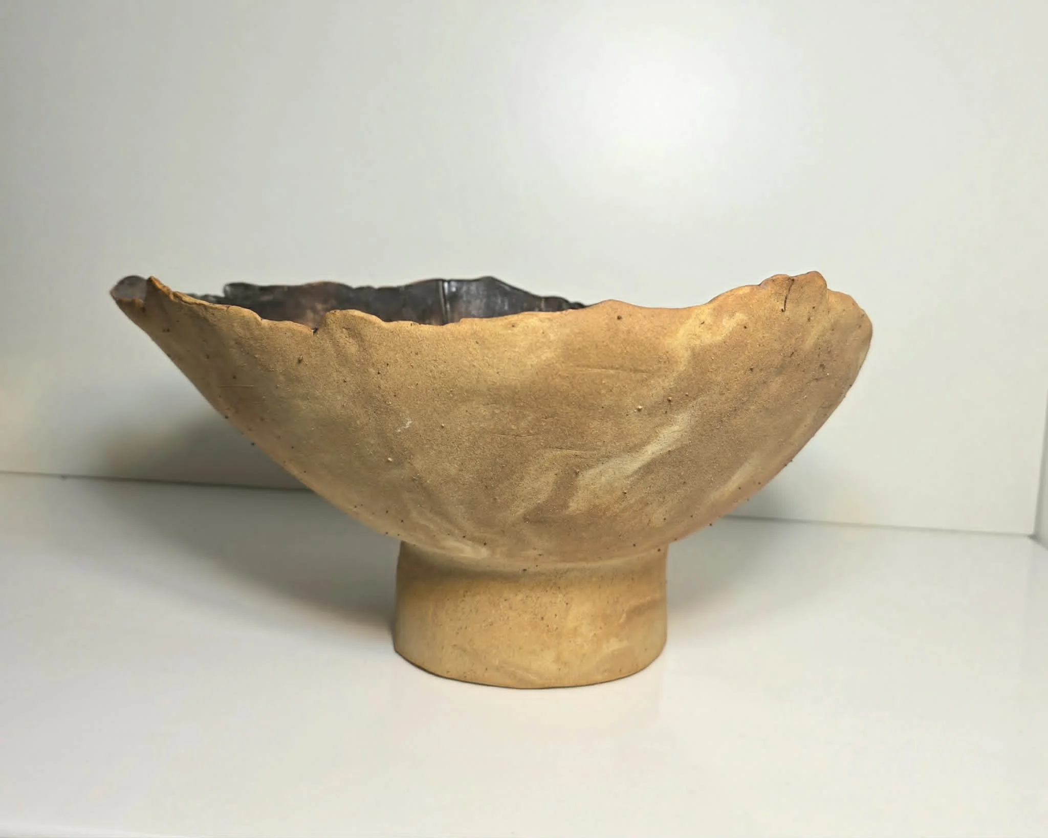 GB Clay Pedistool Bowl Oval 1.jfif