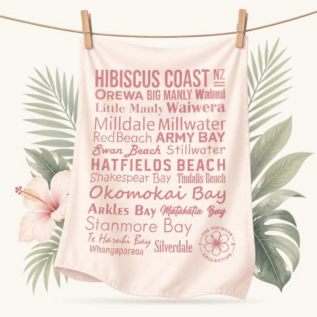 HIBISCUS COAST Tea Towel - Blush Pink