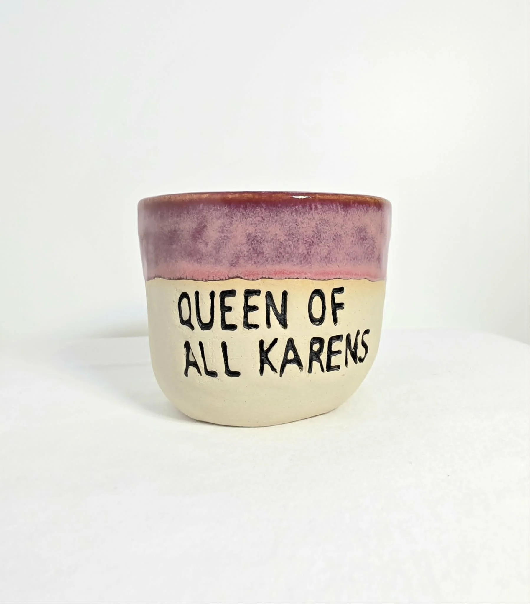 QUEEN OF ALL KARENS Latte Bowl - Claret