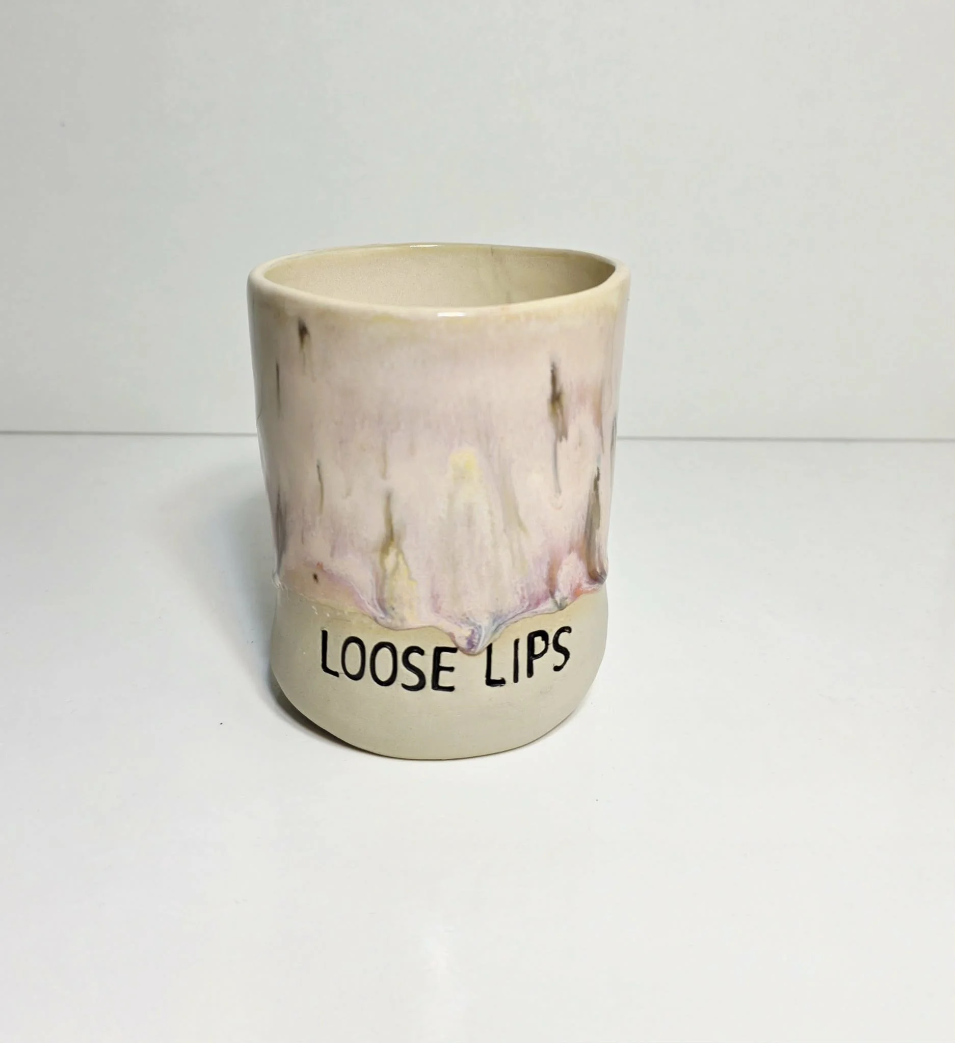 LOOSE LIPS - Dimple Coffee tumbler (MADE TO ORDER)
