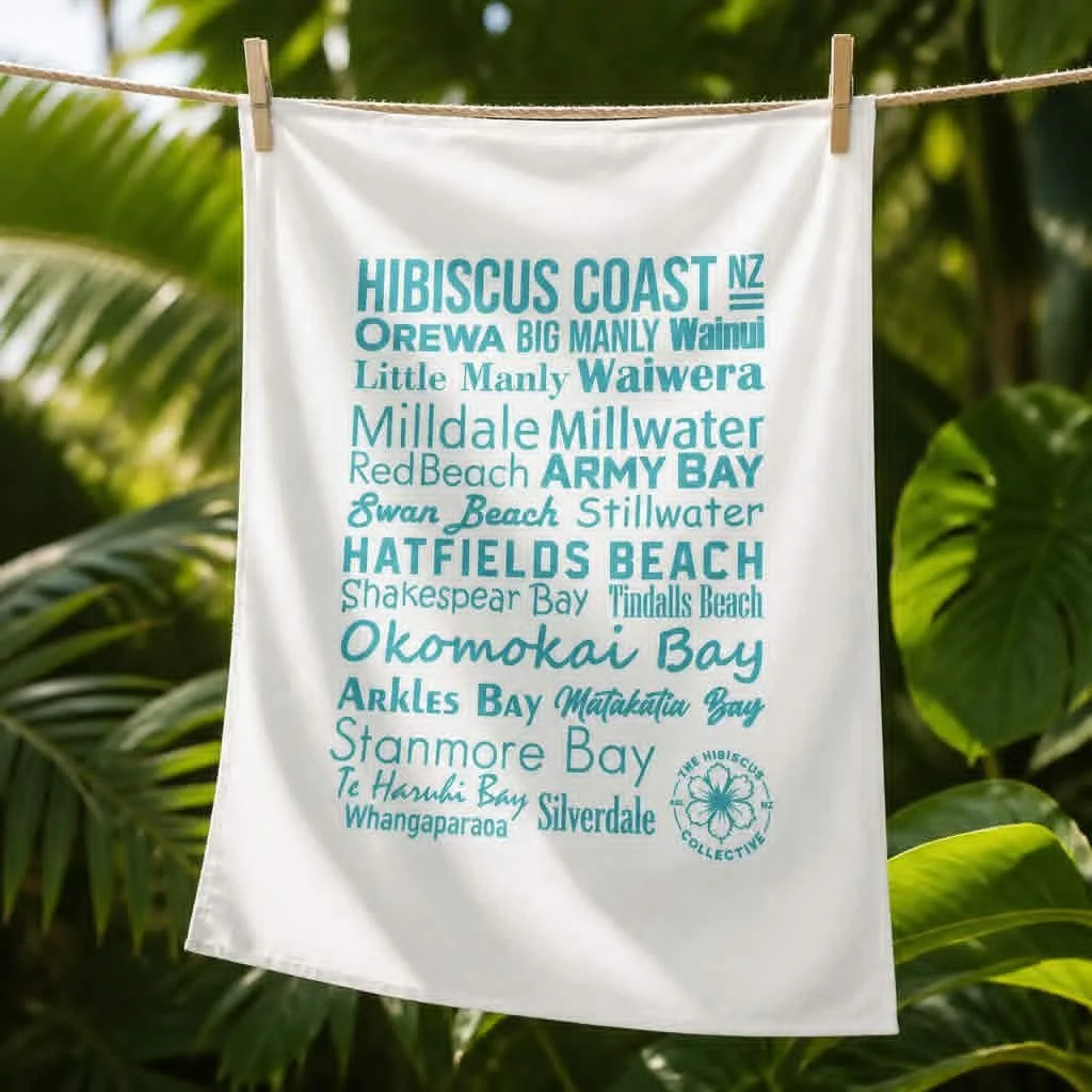 HIBISCUS COAST Tea towel - Robins Egg Blue