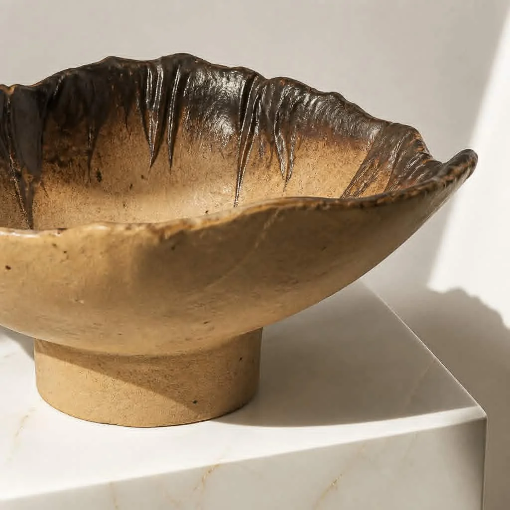 OVAL PEDISTOOL BOWL - Coffee