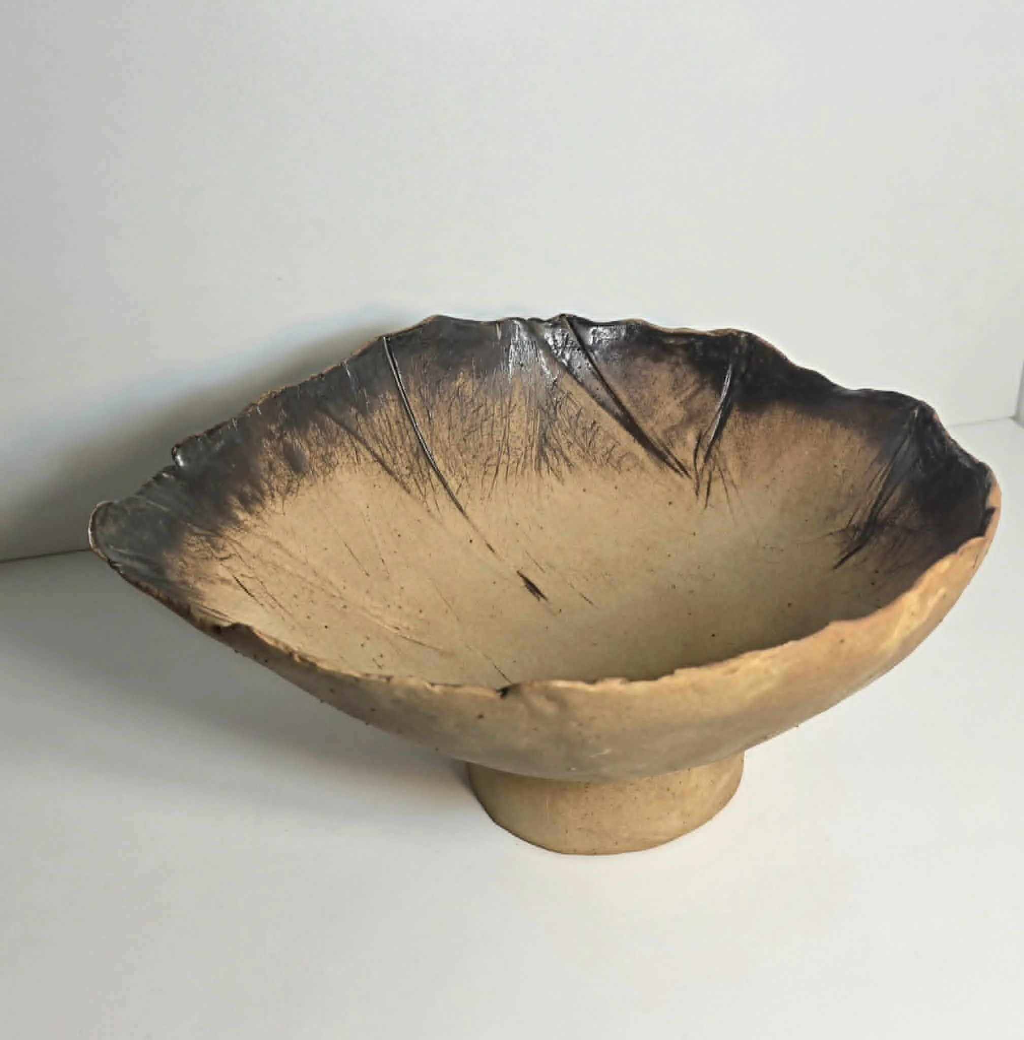 GB Clay Pedistool Bowl Oval 2.jfif