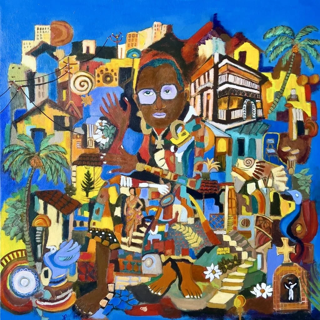 Title:  Rock Star/ 
Medium: Acrylic on Canvas /	
Size: 30x30 inches / 	
SOLD