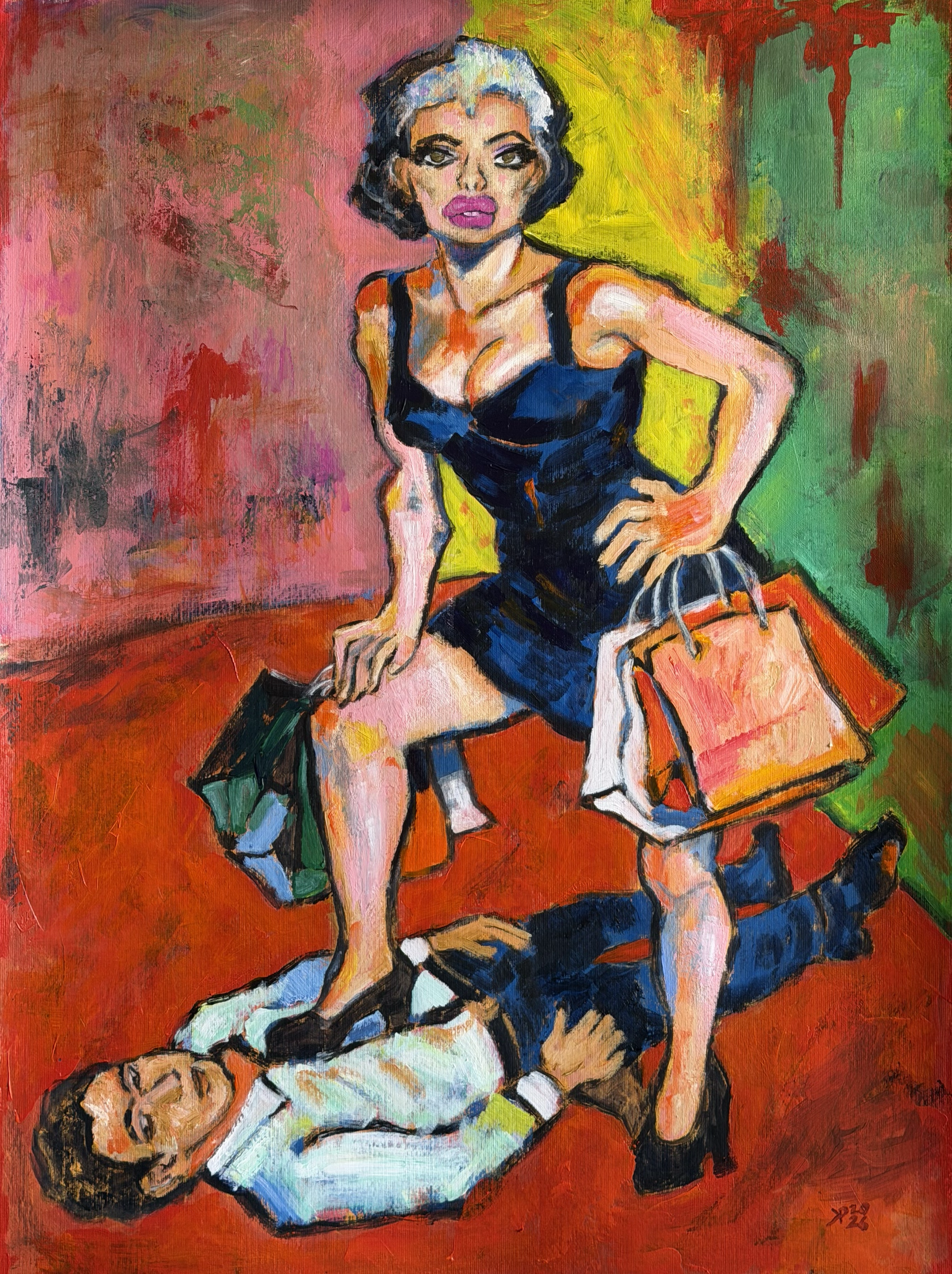 Title:  Unstoppable/ 
Medium: Acrylic on Paper /	
Size: 24x30 inches / 	
Price: Rs. 39,500 /
AVAILABLE